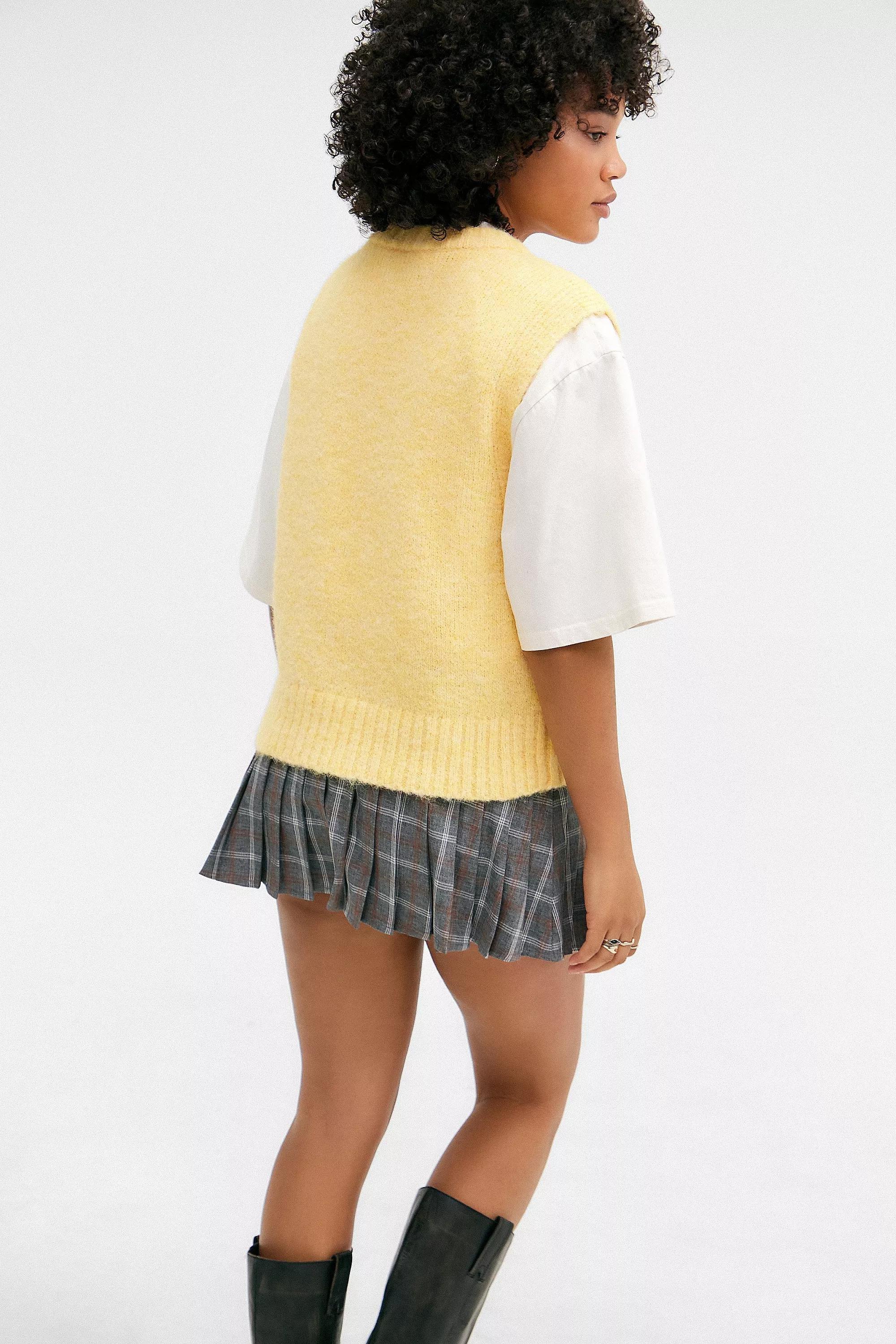 Yellow Uo Arizona Lofty Sleeveless Tank Top, , large image number 4