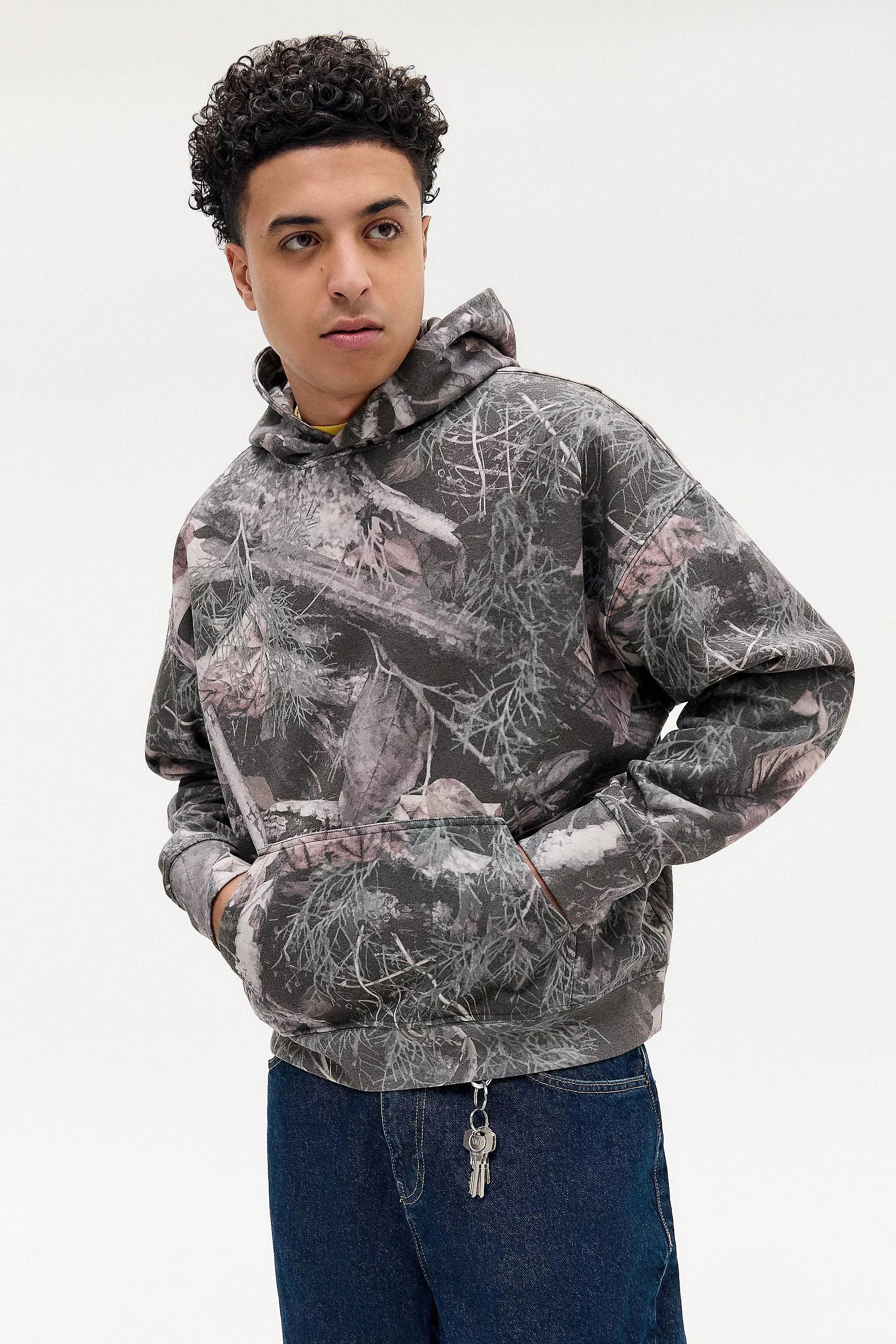 Brown Printed Hoodie, , large image number 0