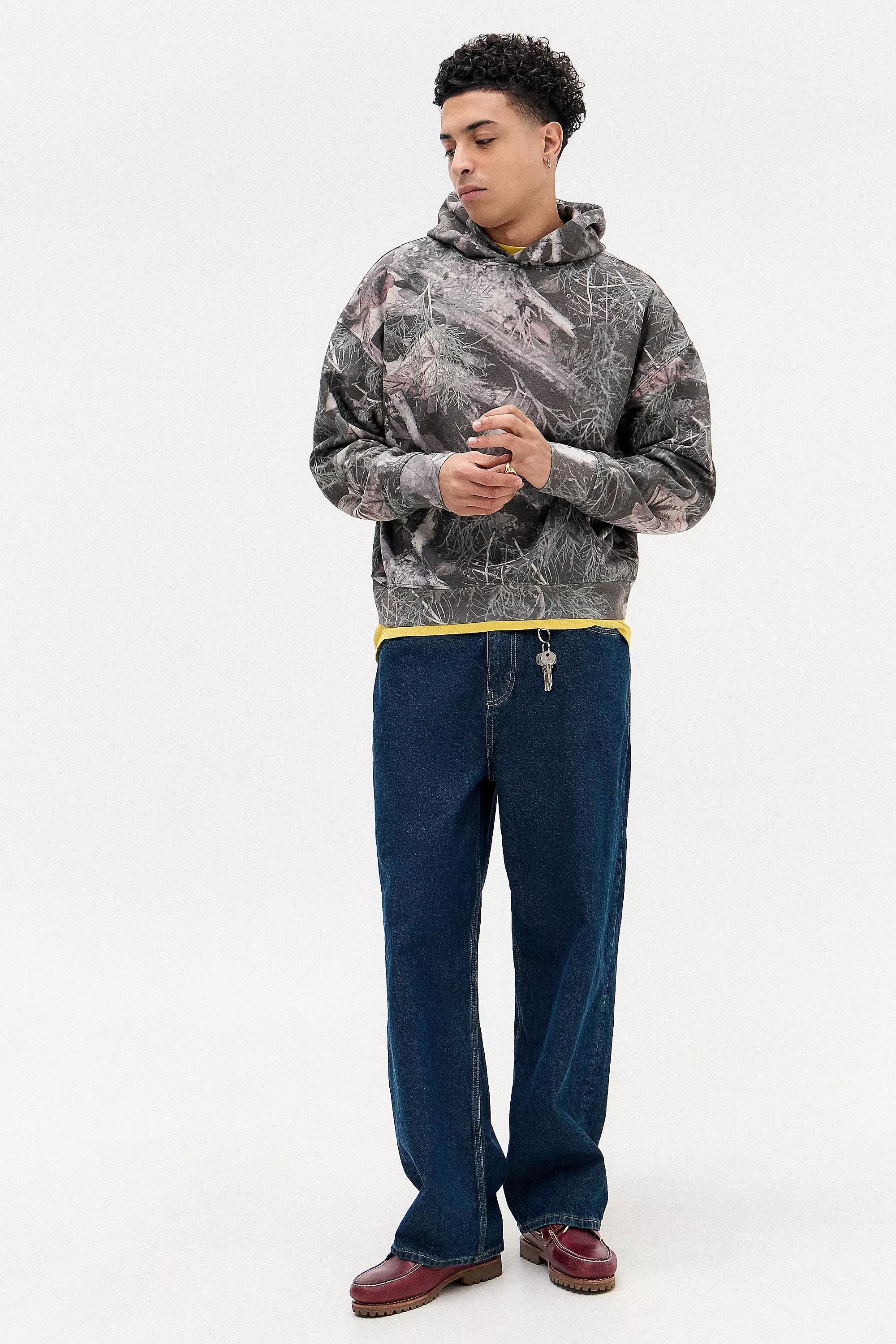 Brown Printed Hoodie, , large image number 1