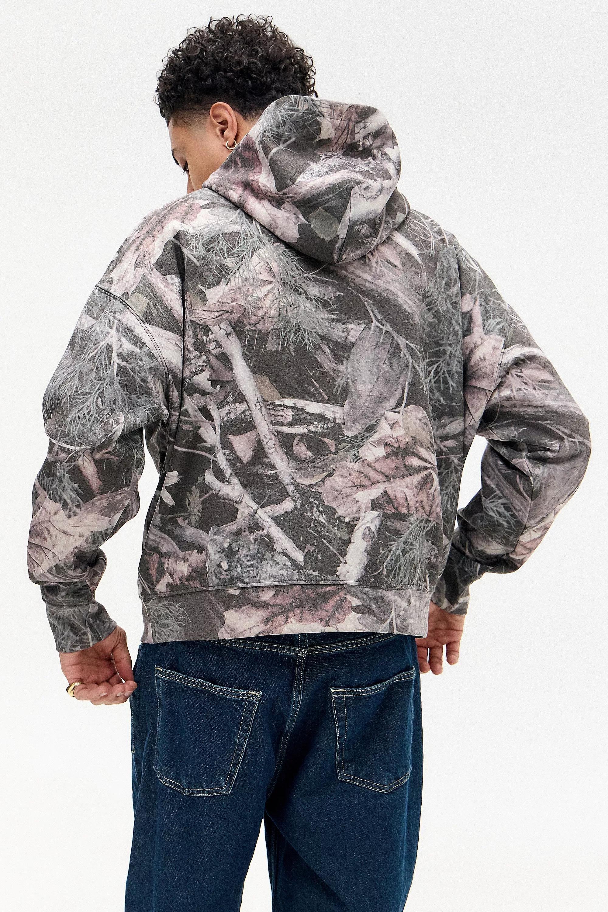 Brown Printed Hoodie, , large image number 3