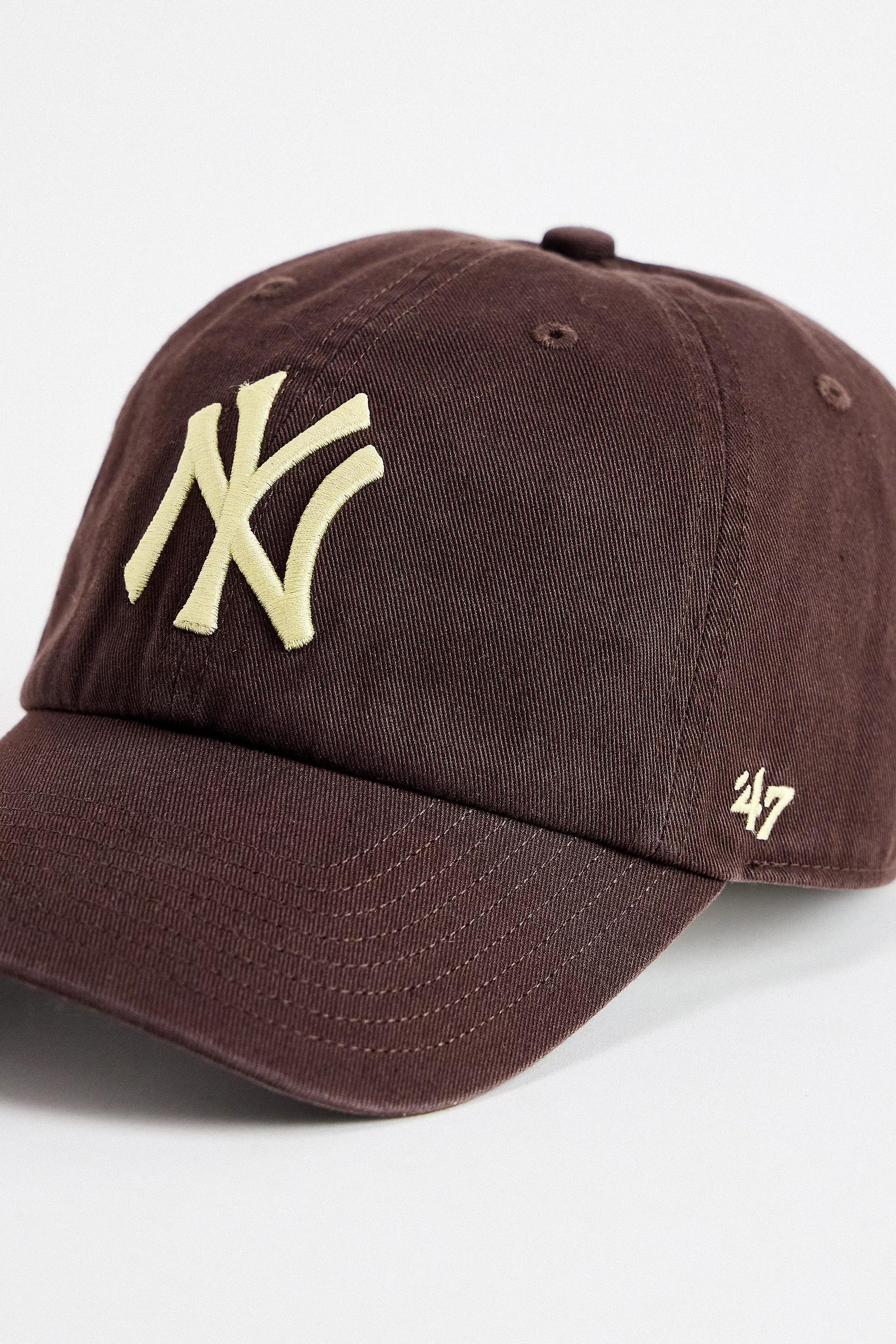 Brown 47 Brand Ny Yankees Clean Up Cap, CHOC, medium