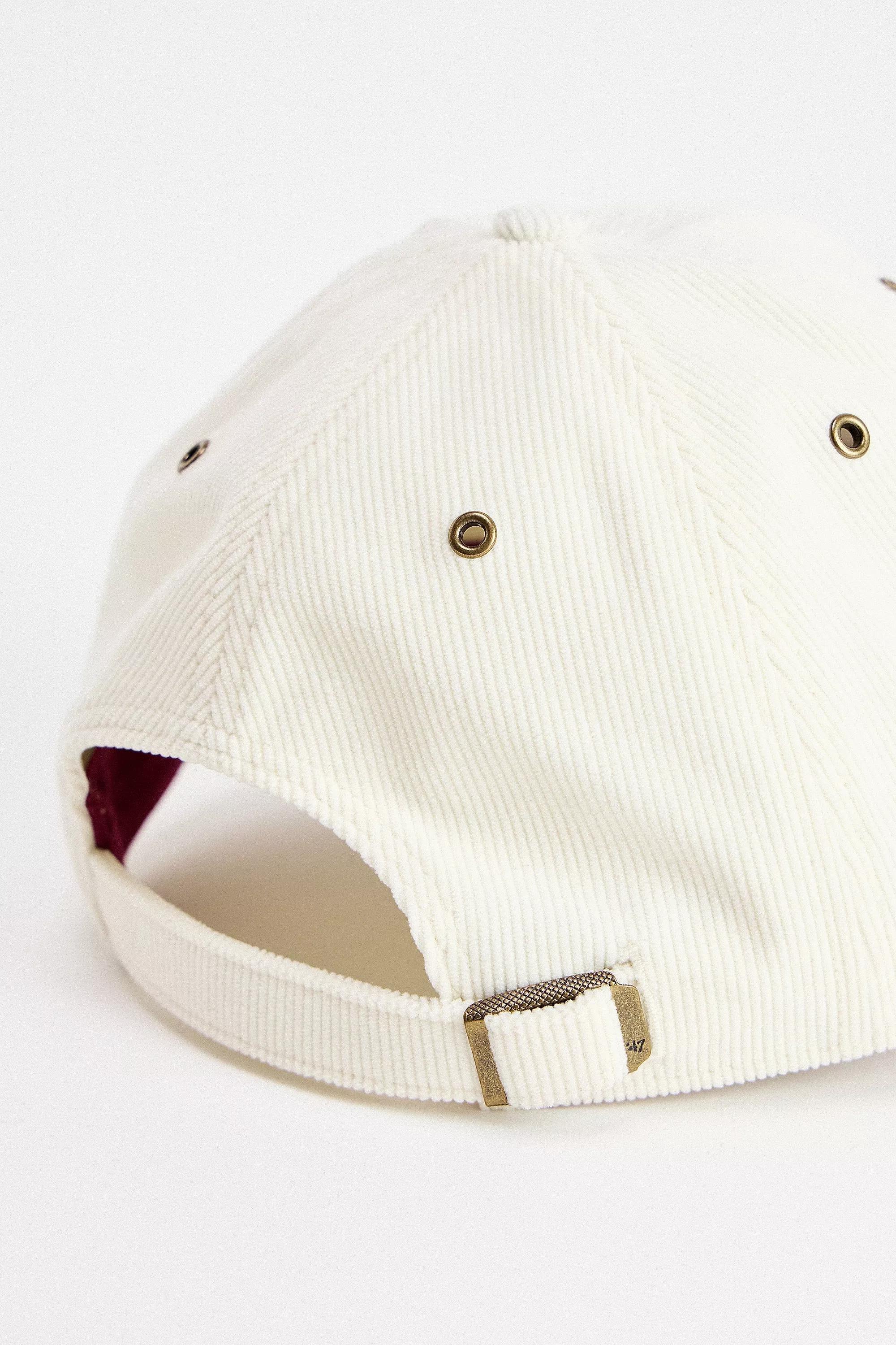 White UO Exclusive 47 Brand Corduroy Clean Up Cap, SND, large image number 2
