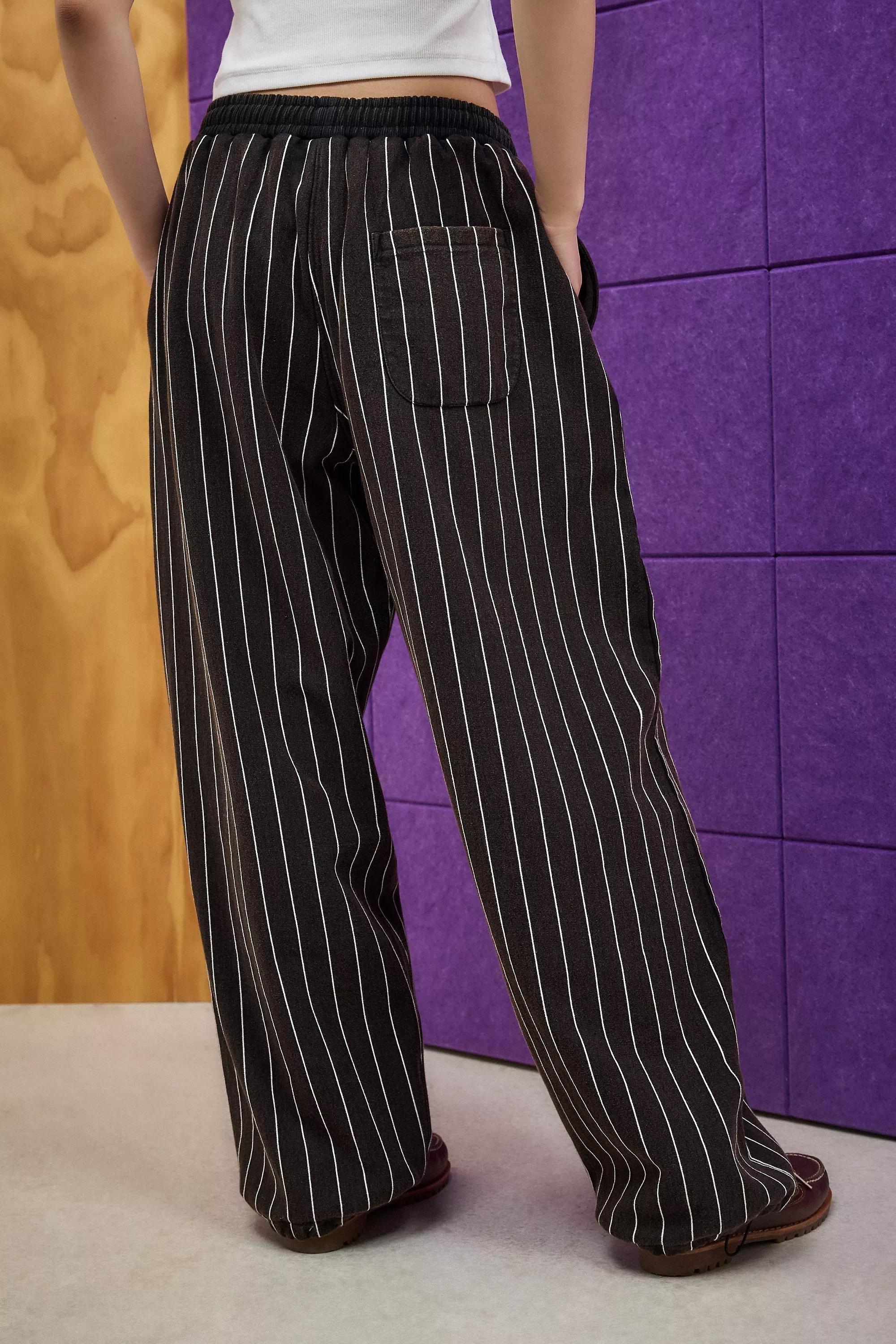 Black Iets Frans... Harri Pinstripe Joggers, , large image number 3