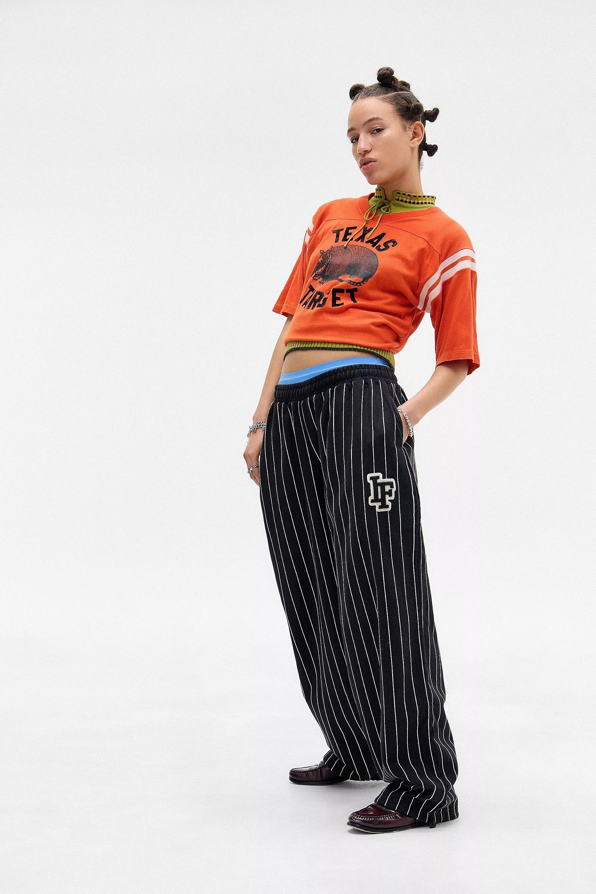 Black Iets Frans... Harri Pinstripe Joggers, , large image number 5