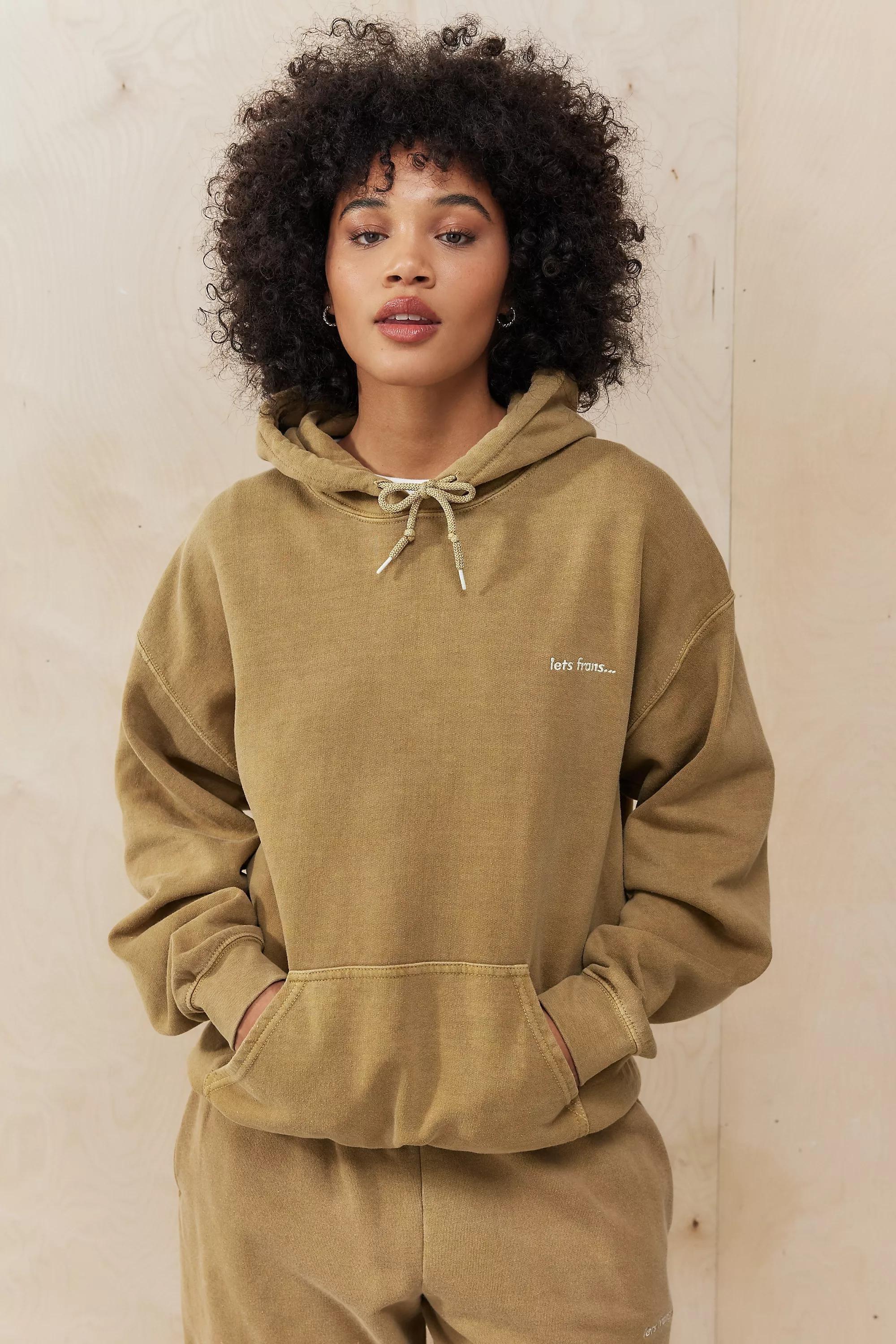 Brown Iets Frans..Cinder Toffee Hoodie, , large image number 0