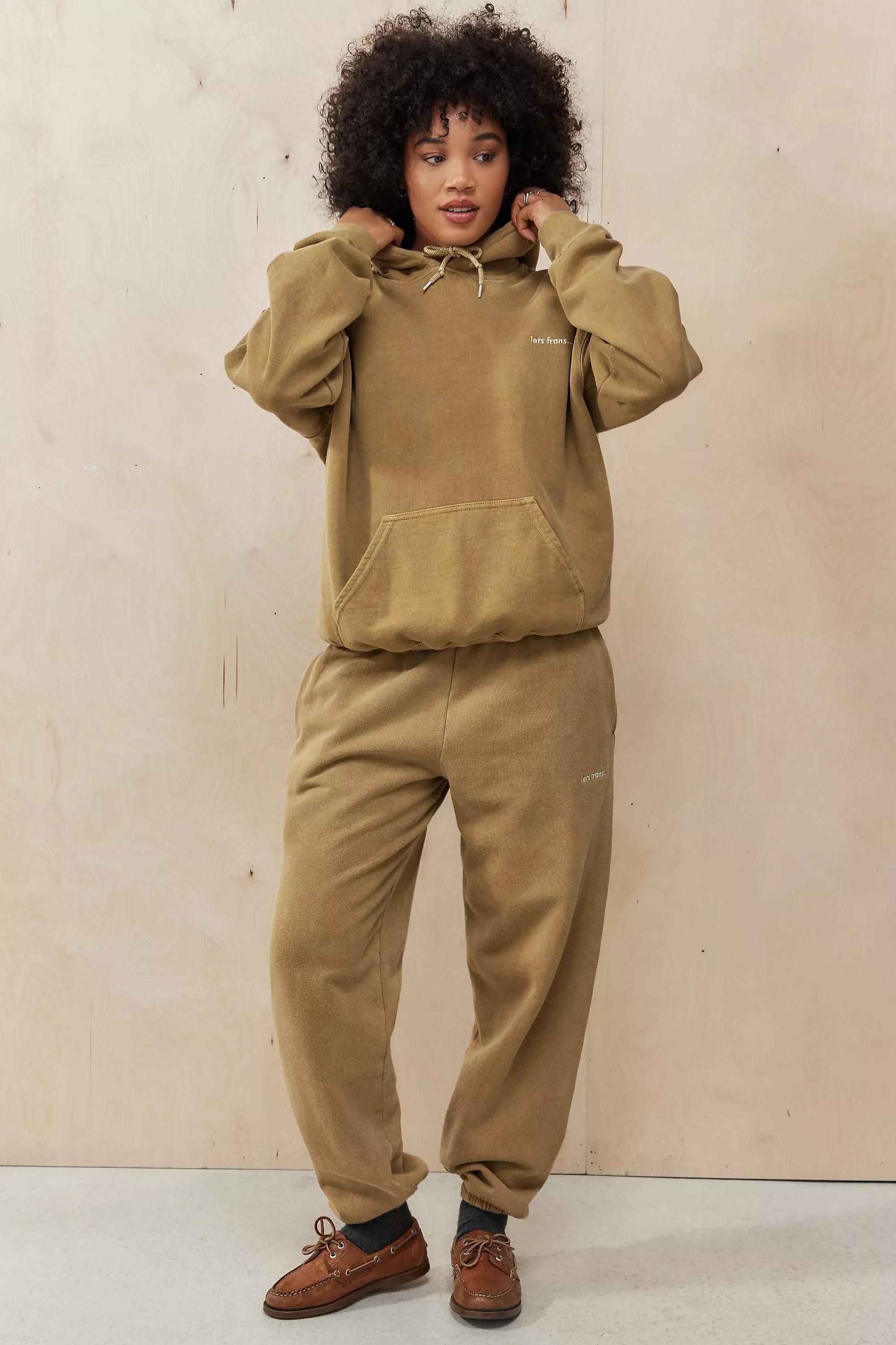 Brown Iets Frans..Cinder Toffee Hoodie, , large image number 1