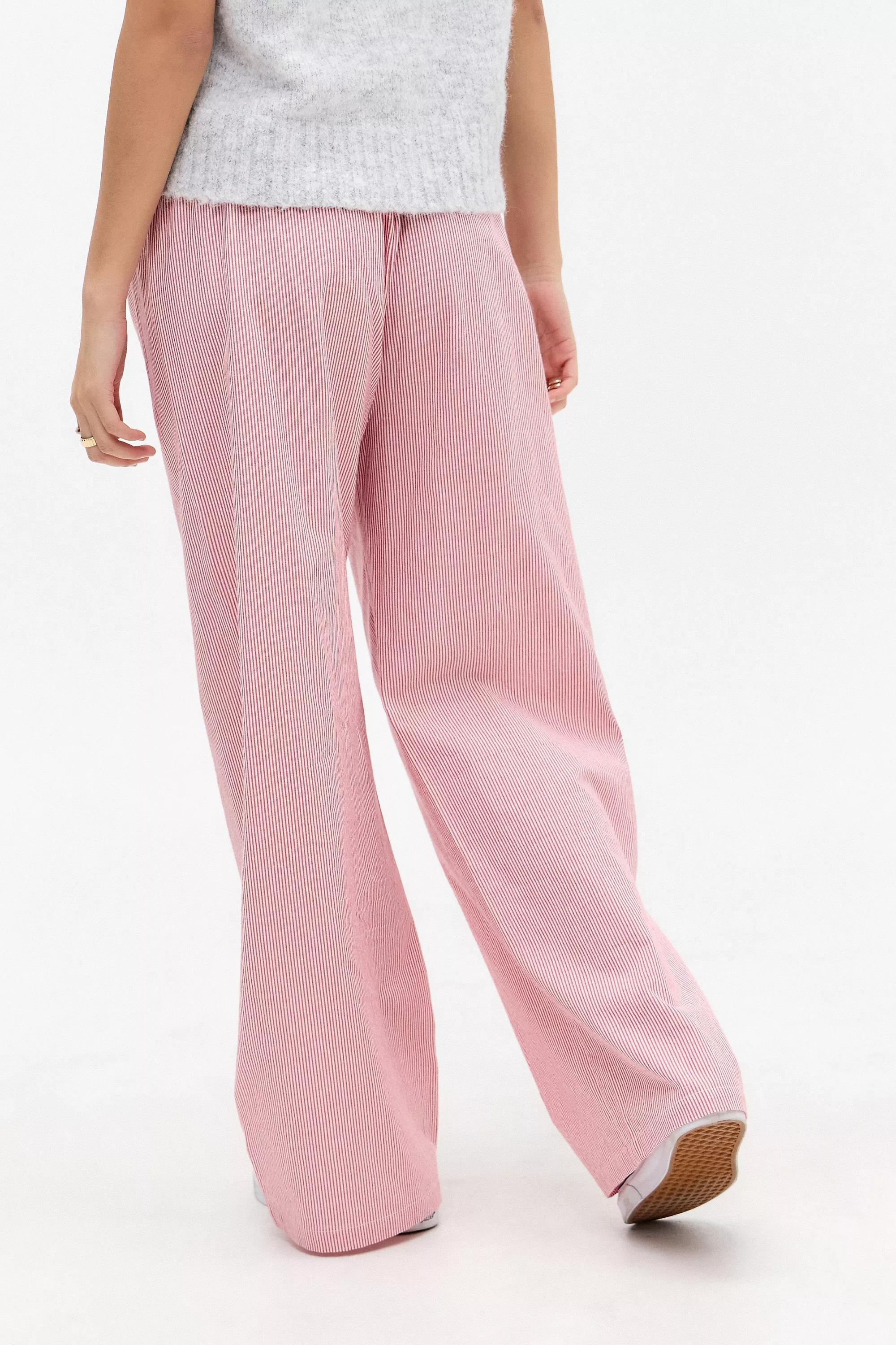 Red Bdg Red Contrast Stripe Pyjama Trousers, , large image number 3