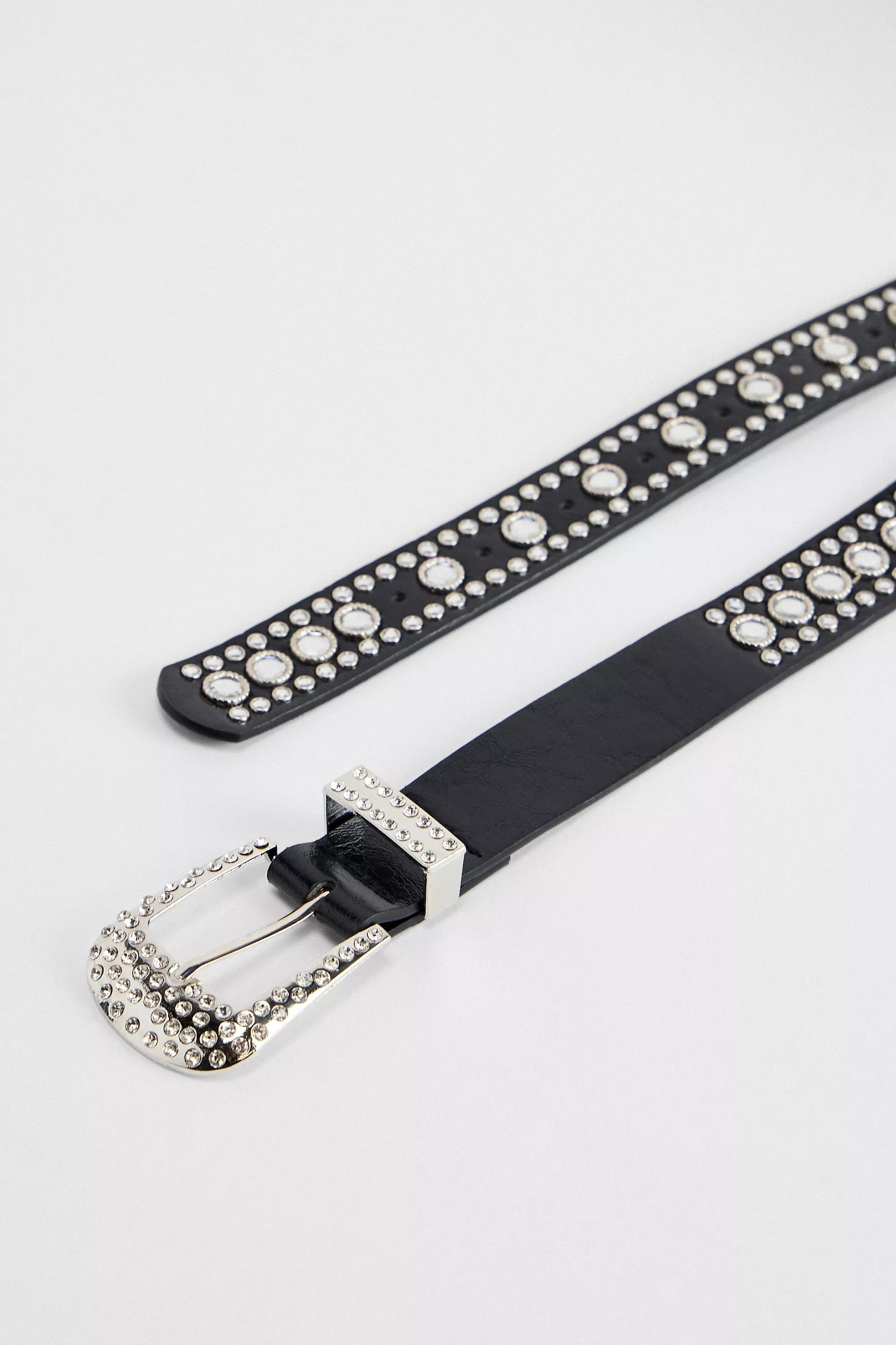 Black UO Faux Leather Belt, BLK, large image number 2