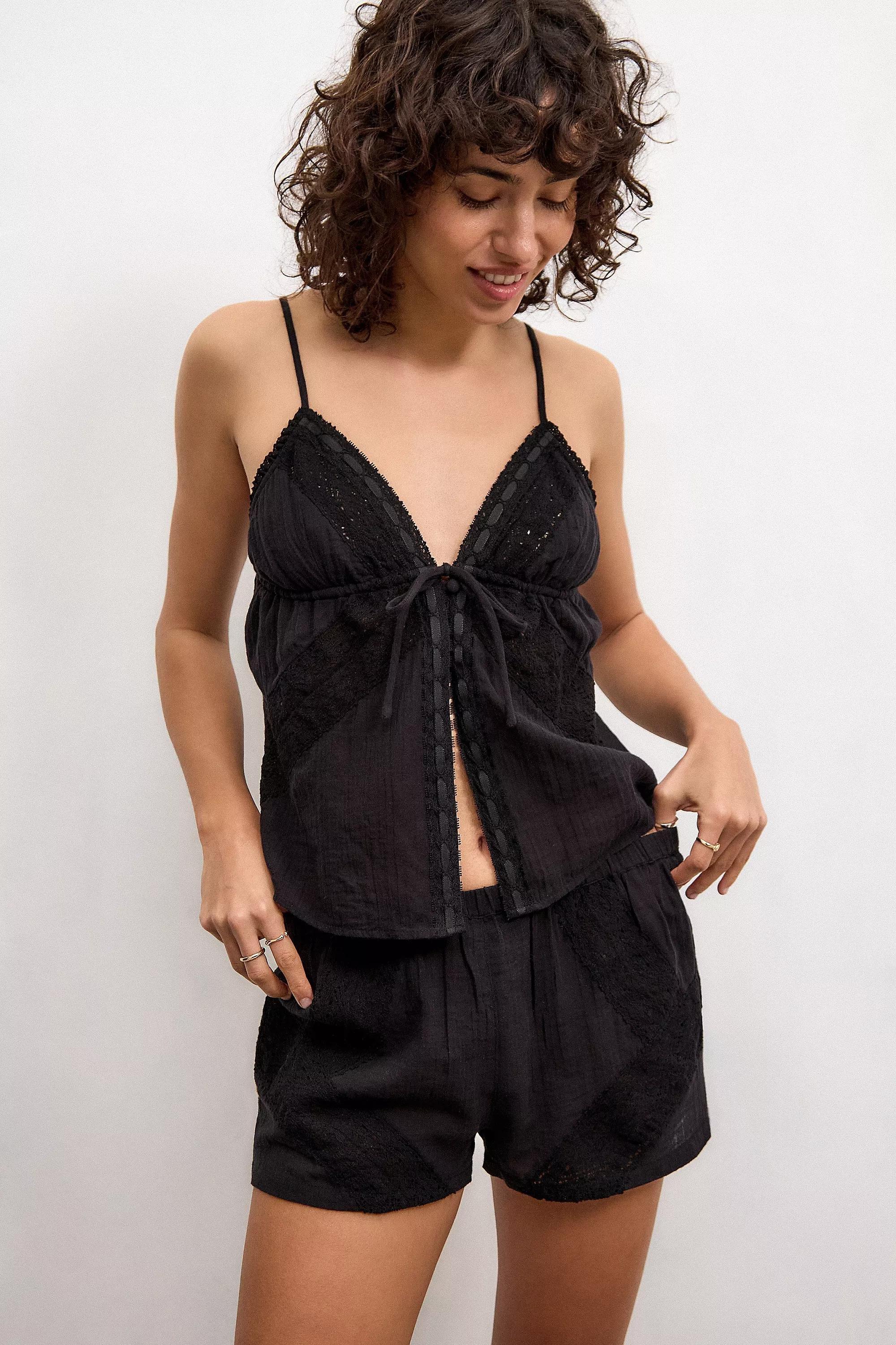 Black Out From Under Cotton Shorts, BLK, large image number 2