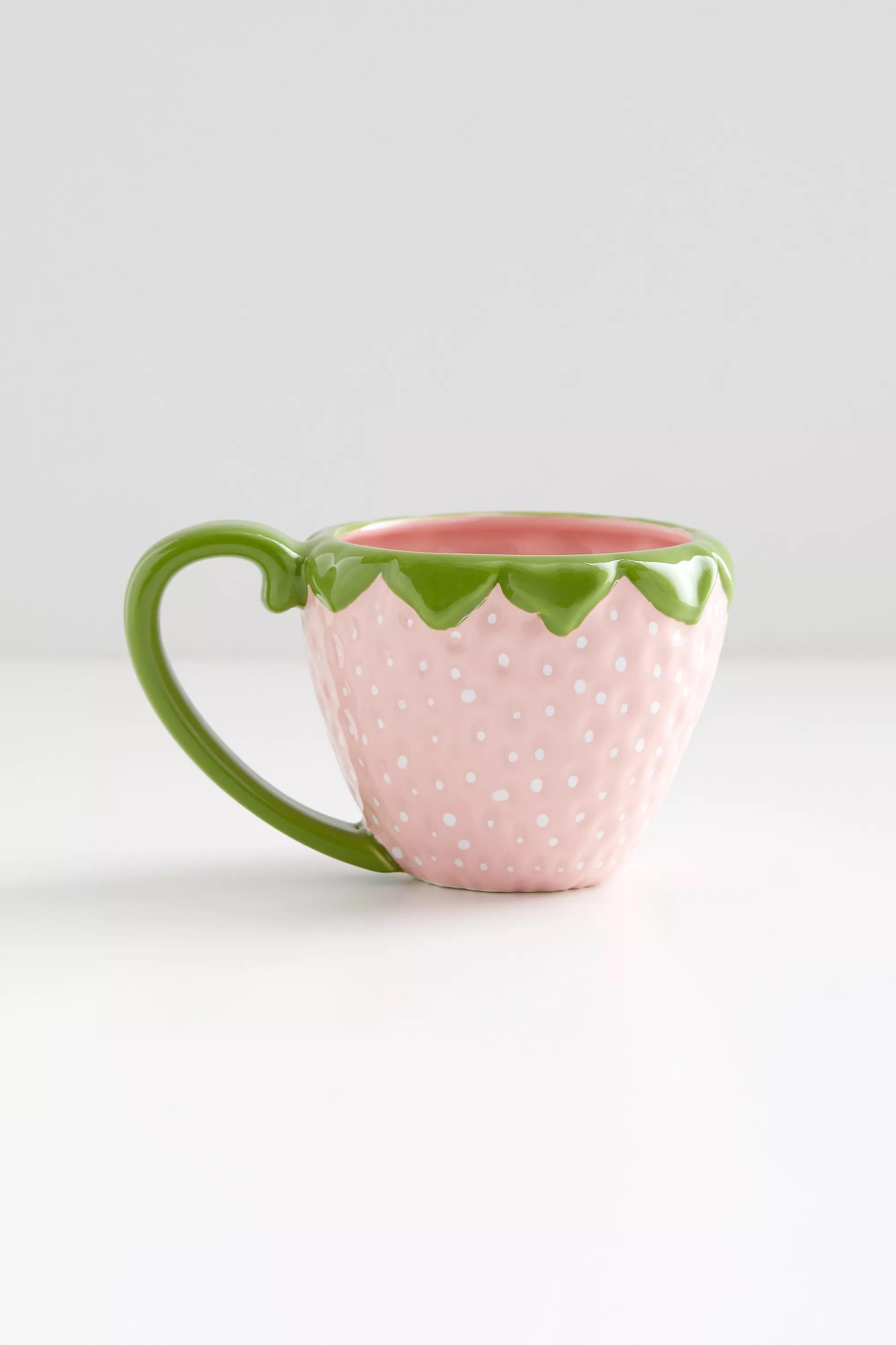 Pink Strawberry Shaped Mug, PINK, large image number 2