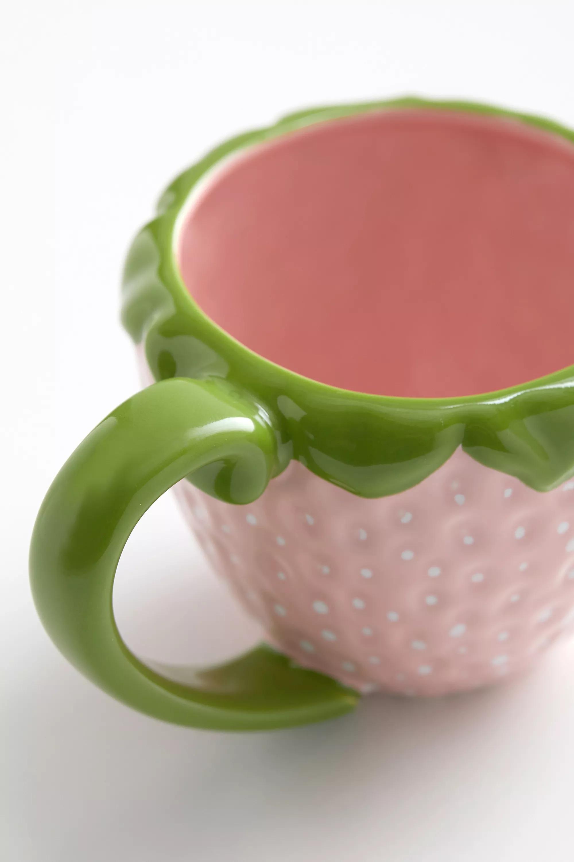 Pink Strawberry Shaped Mug, PINK, large image number 3