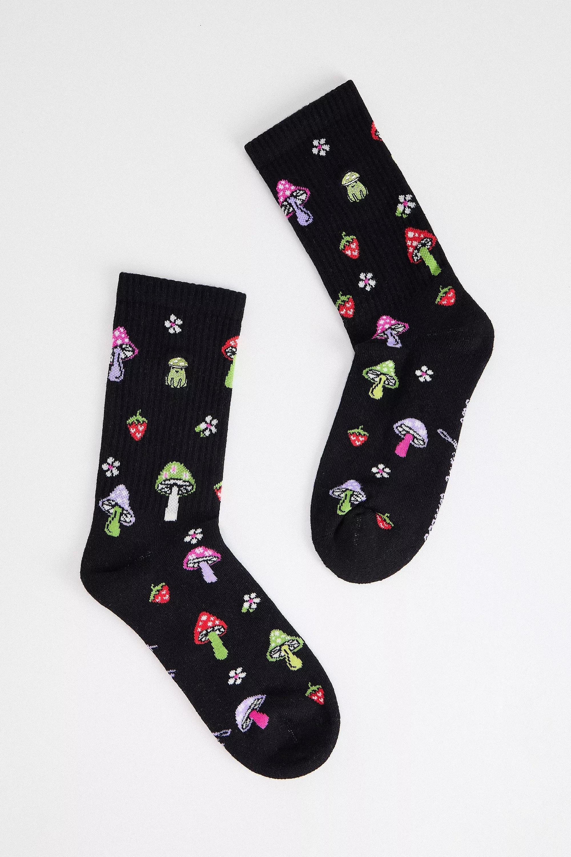 Black Out From Under Celestial Mushroom Socks, BLK, large image number 0