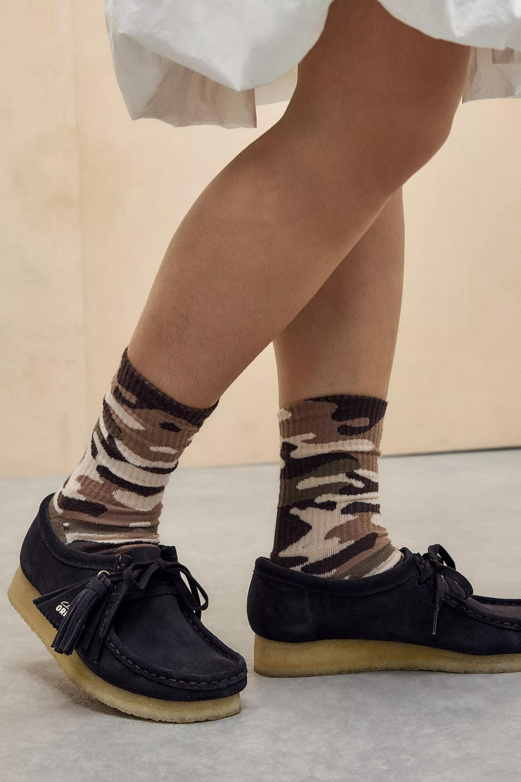 Brown Out From Under Patterned Socks, BRN, large image number 0