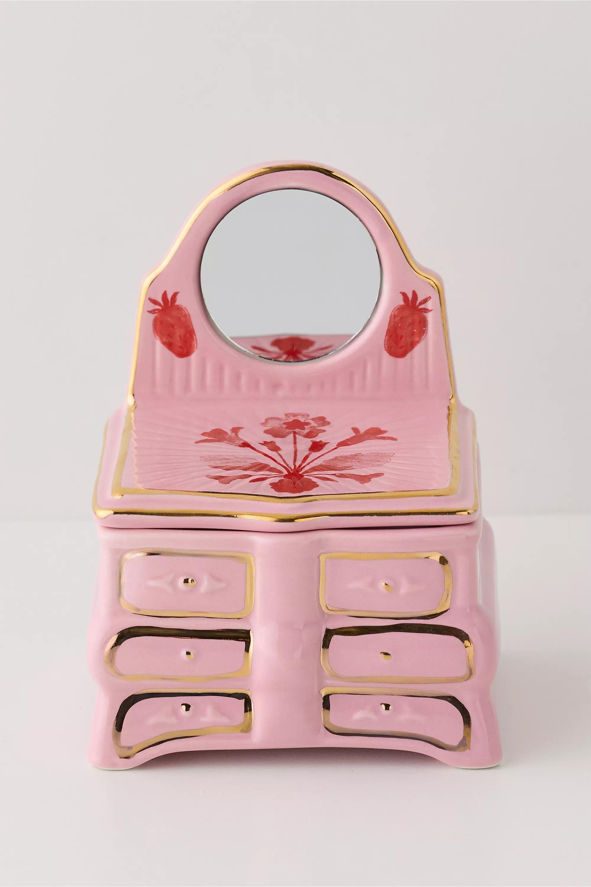 Pink Dresser Trinket Box, PINK, large image number 1