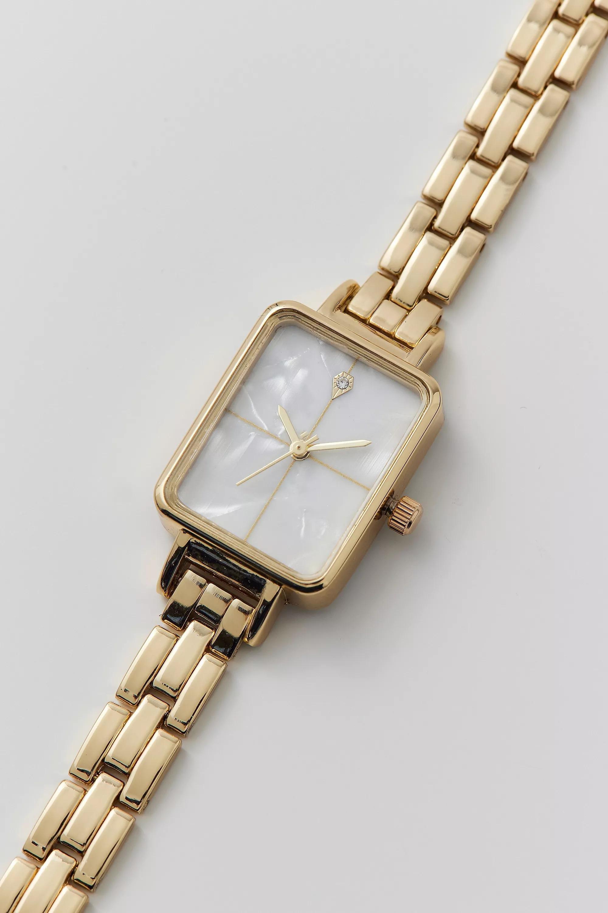 Gold Classic Rectangle Watch, GOLD, large image number 1