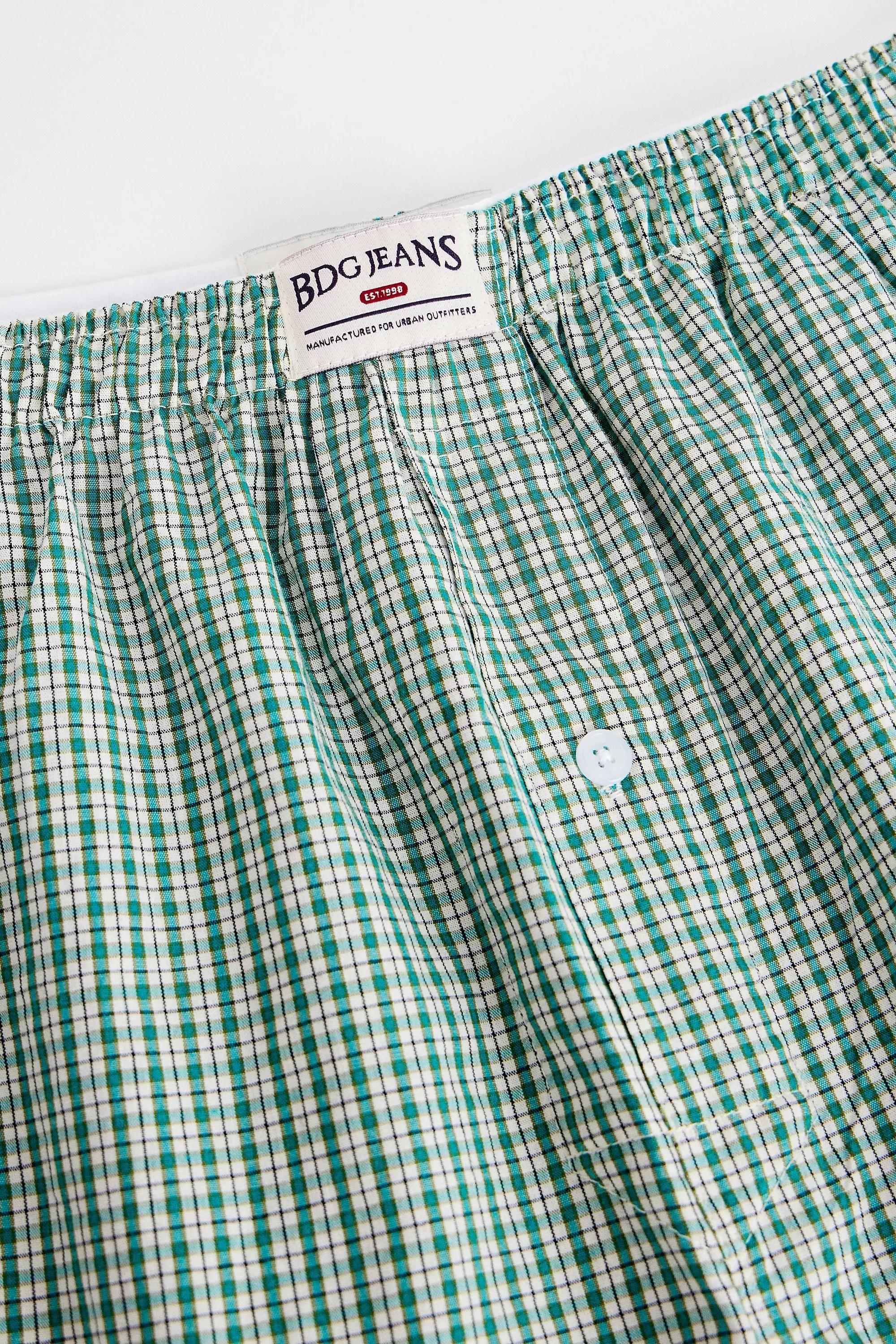 Green Bdg Checked Woven Boxer Shorts, , large image number 3