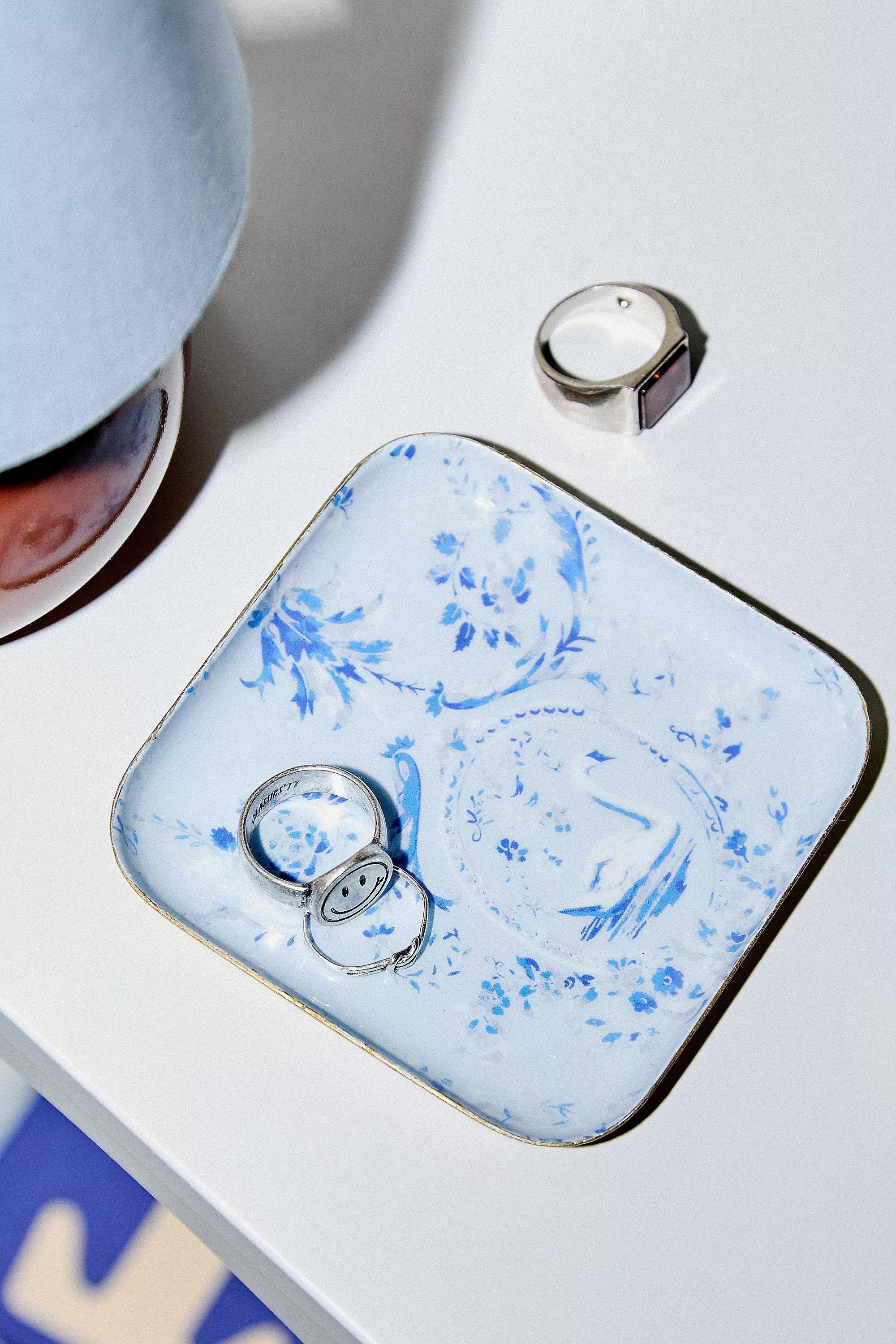Blue Swan Trinket Dish, BLUE, large image number 0