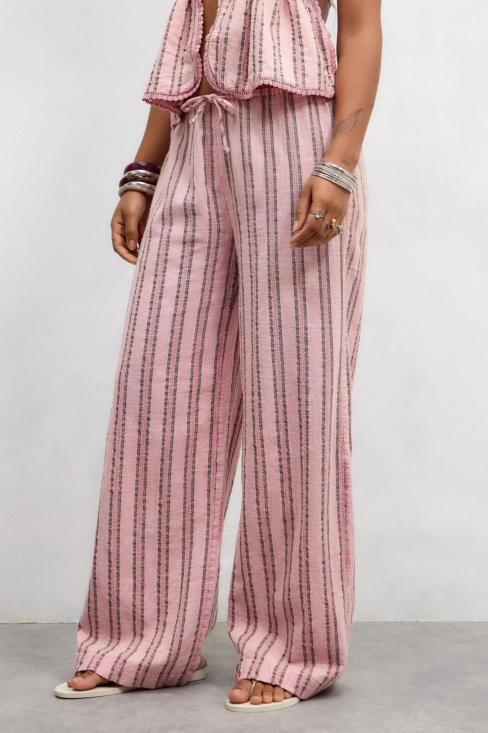 Pink Out From Under Pink Striped Trousers, PINK, large image number 1
