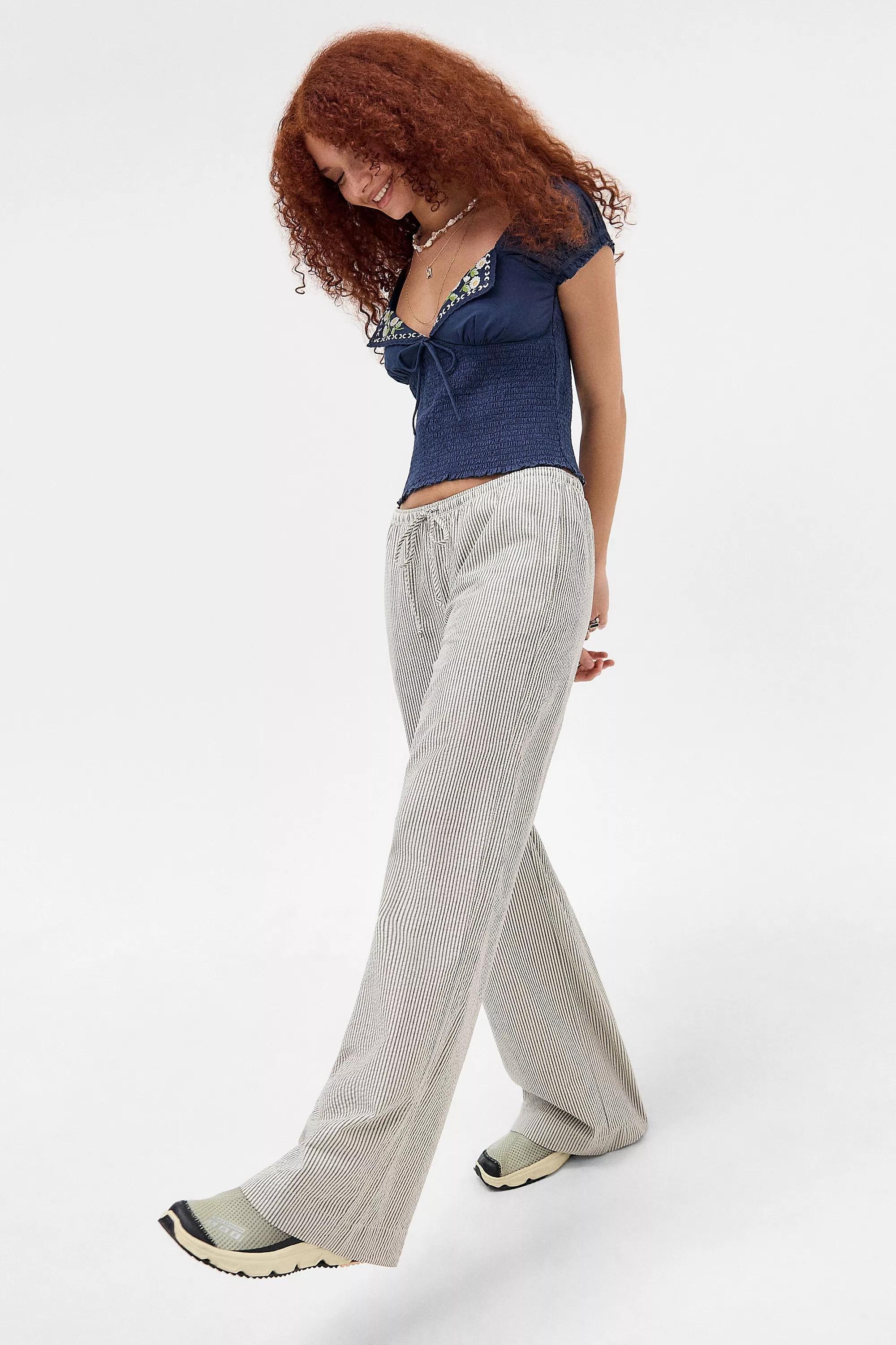 Navy Kimchi Blue Cameron Poplin Embroidered Blouse, NAVY, large image number 2