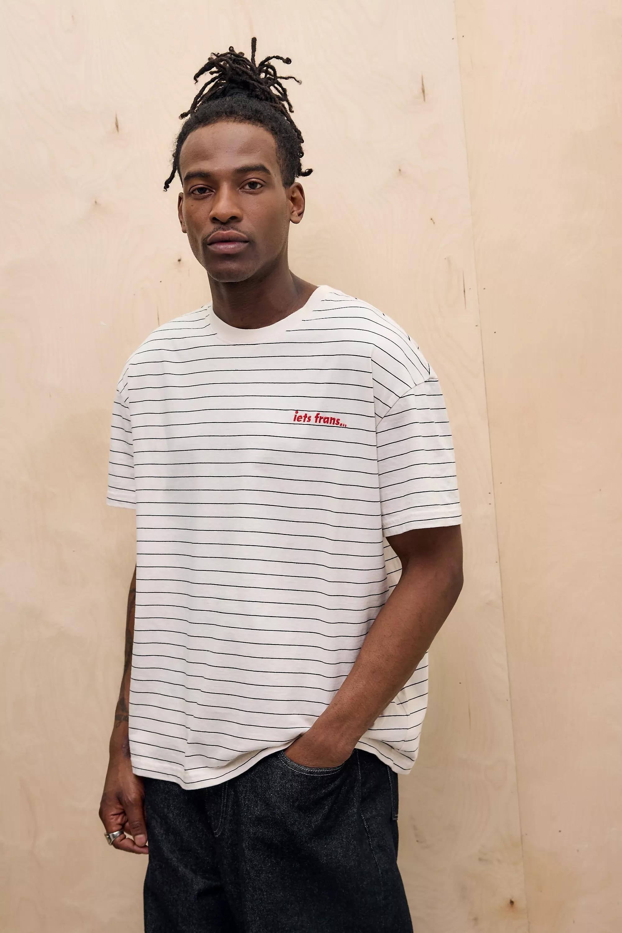 Cream Iets Frans... Striped T-Shirt, , large image number 0