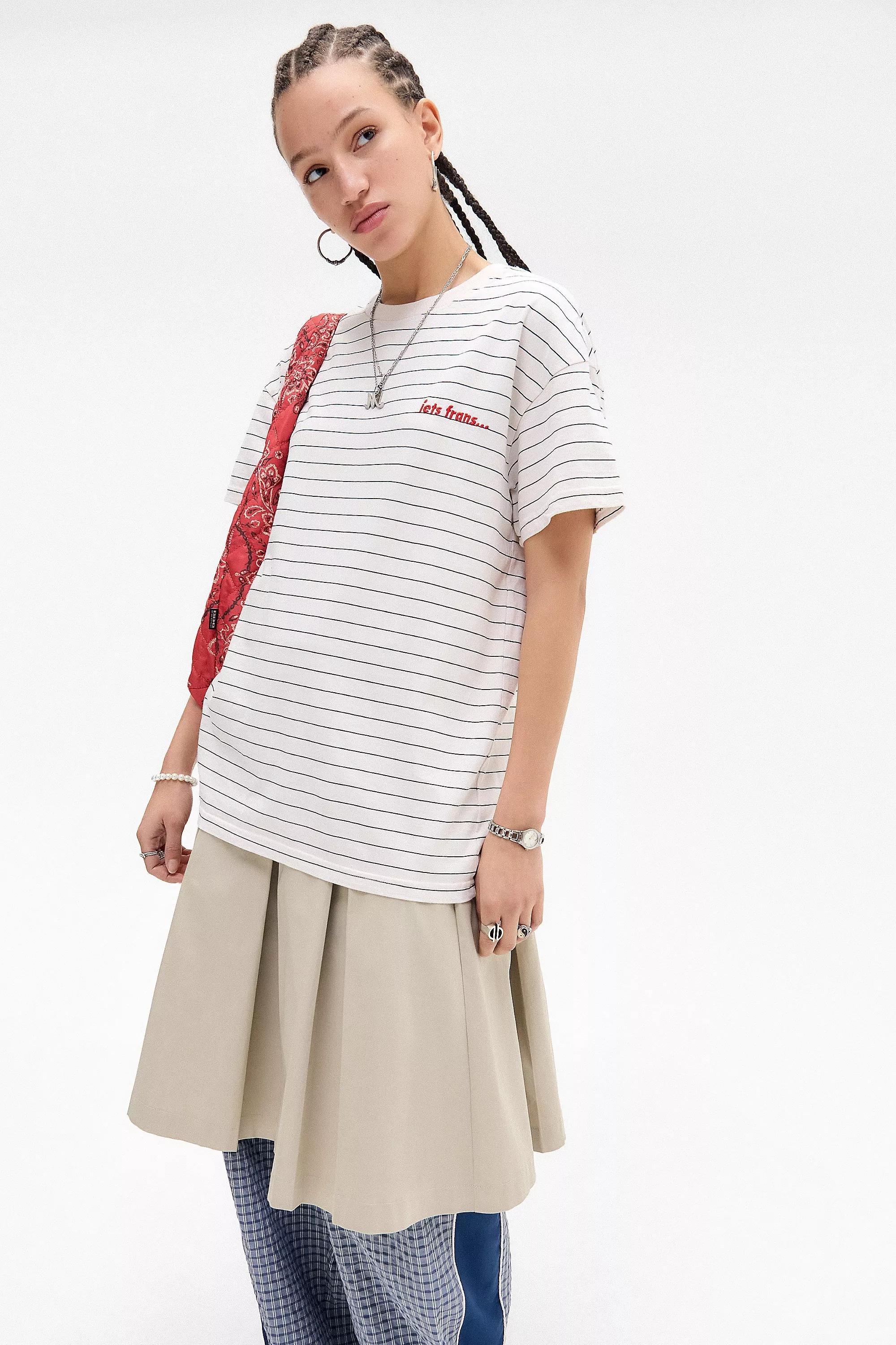 Cream Iets Frans... Striped T-Shirt, , large image number 5