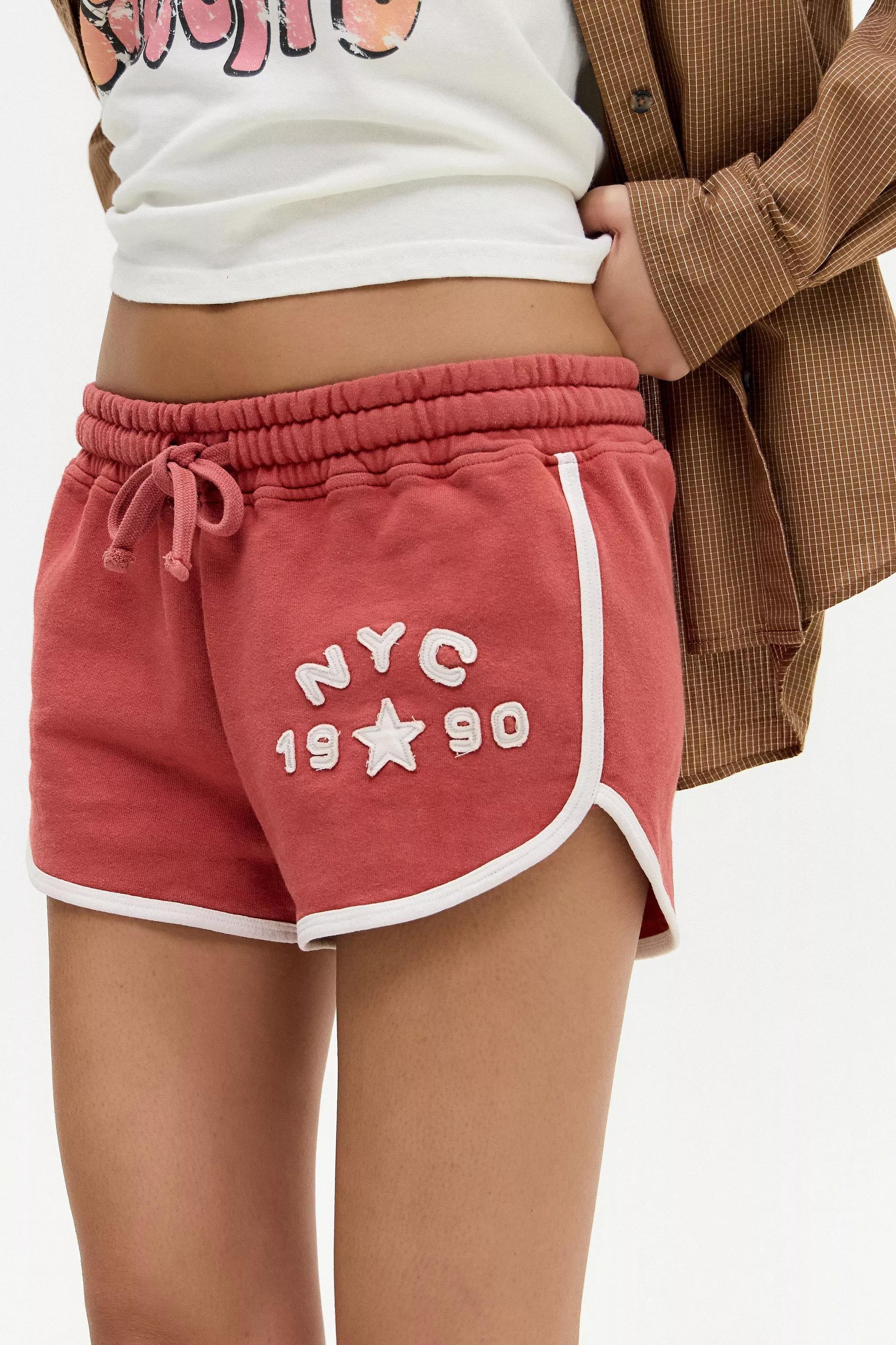 Red Bdg Applique Runner Shorts, , large image number 2