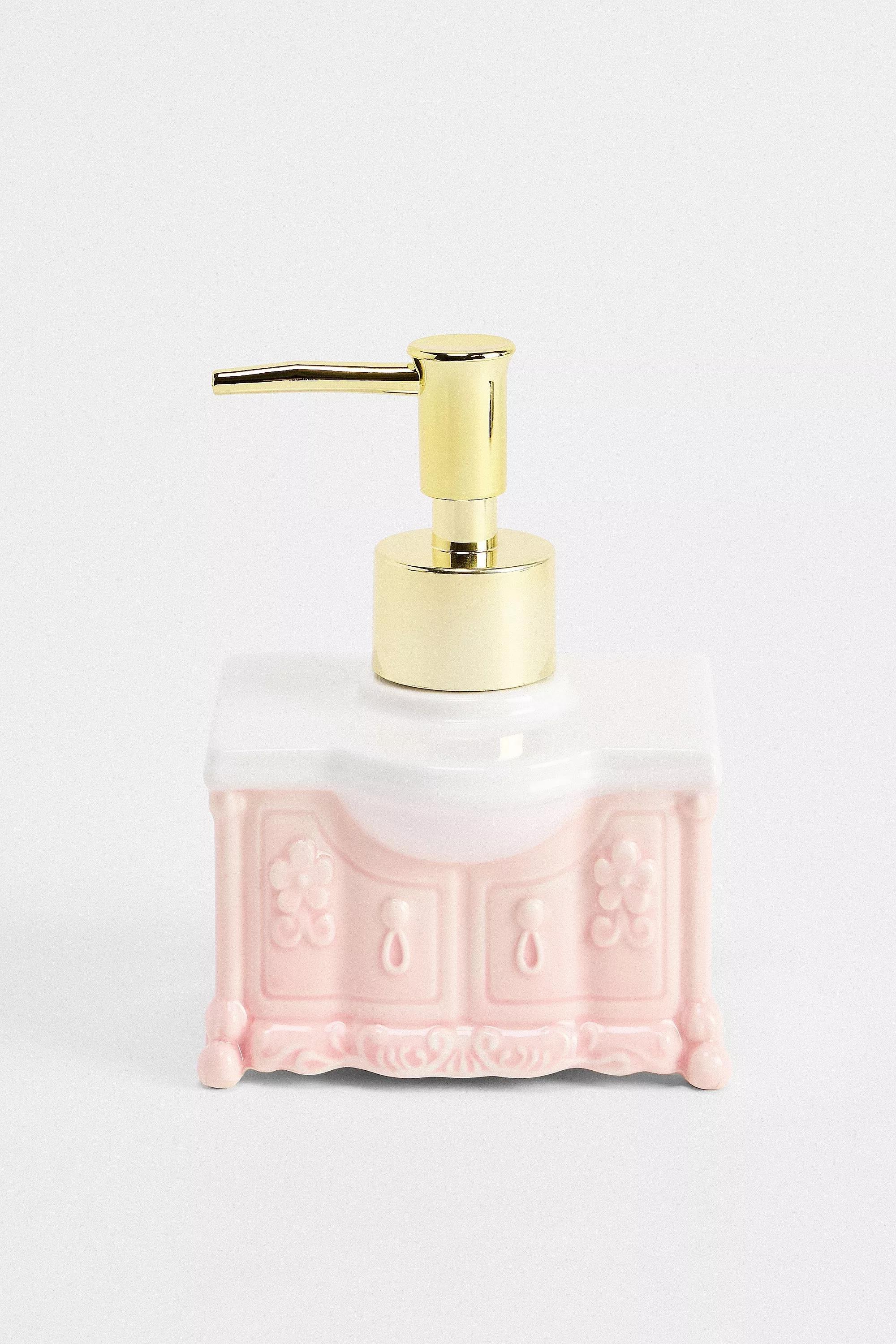 Pink Vintage Dresser Soap Dispenser, PINK, large image number 2