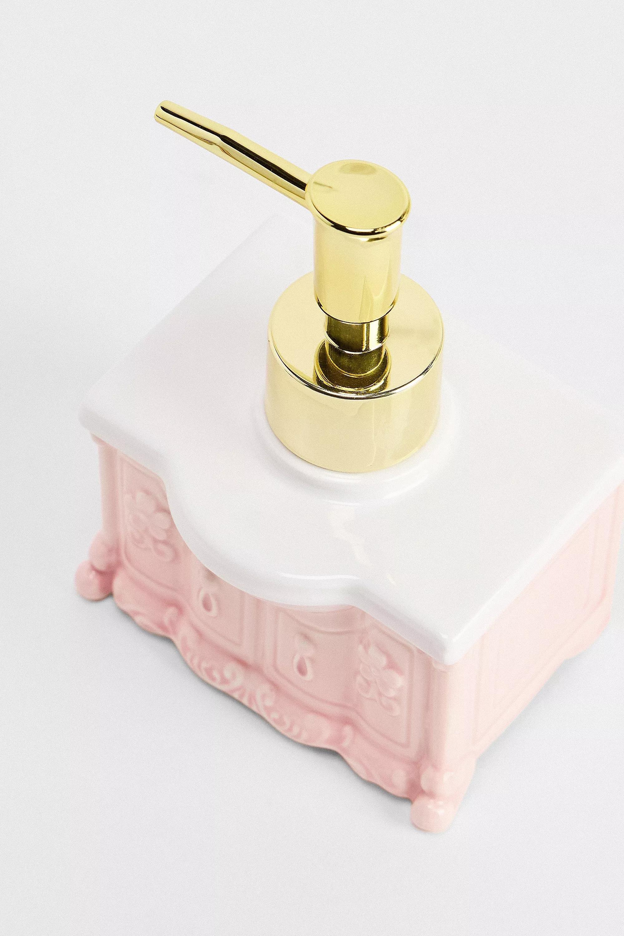 Pink Vintage Dresser Soap Dispenser, PINK, large image number 3