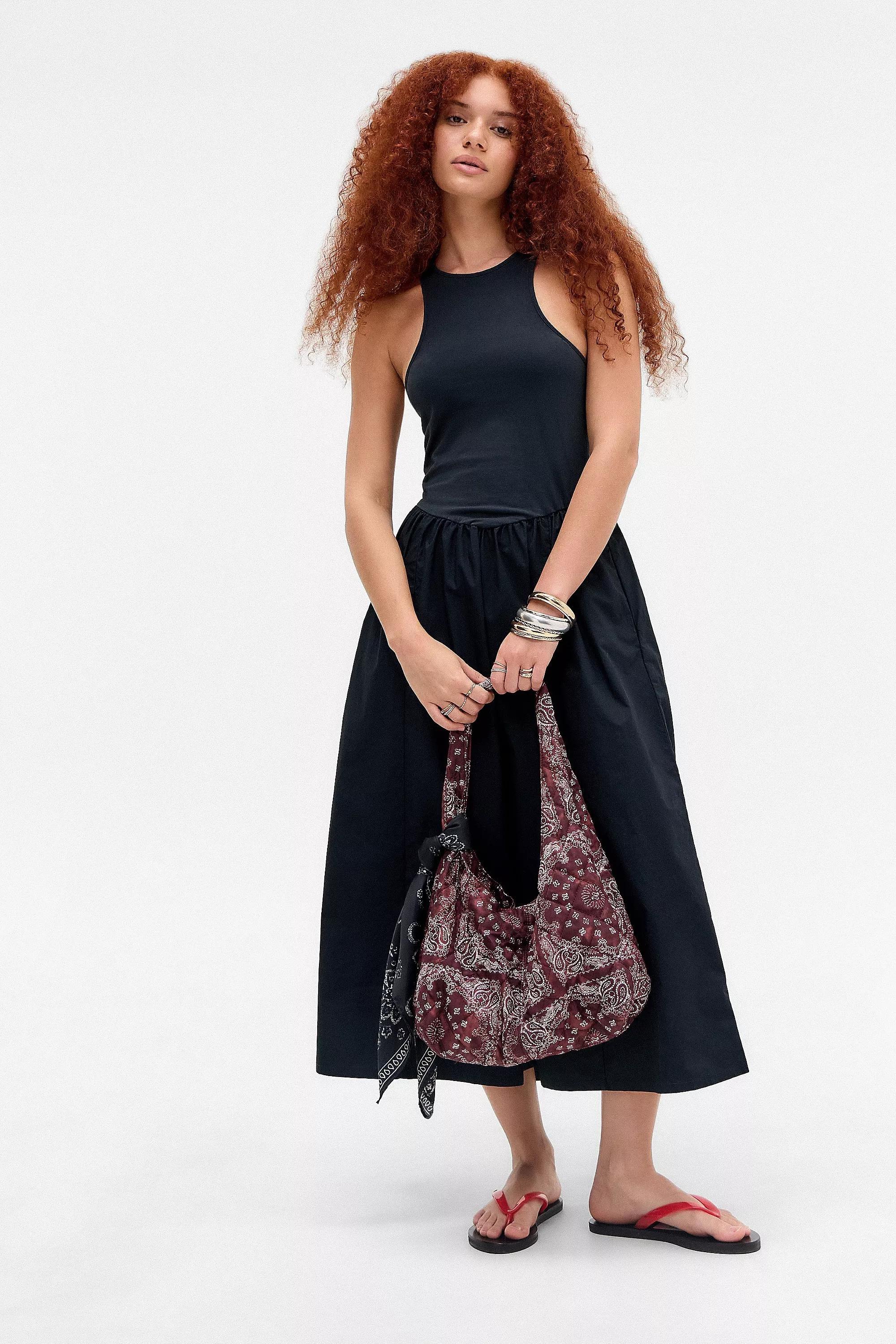 Black Bdg Bianca Midi Dress, , large image number 0