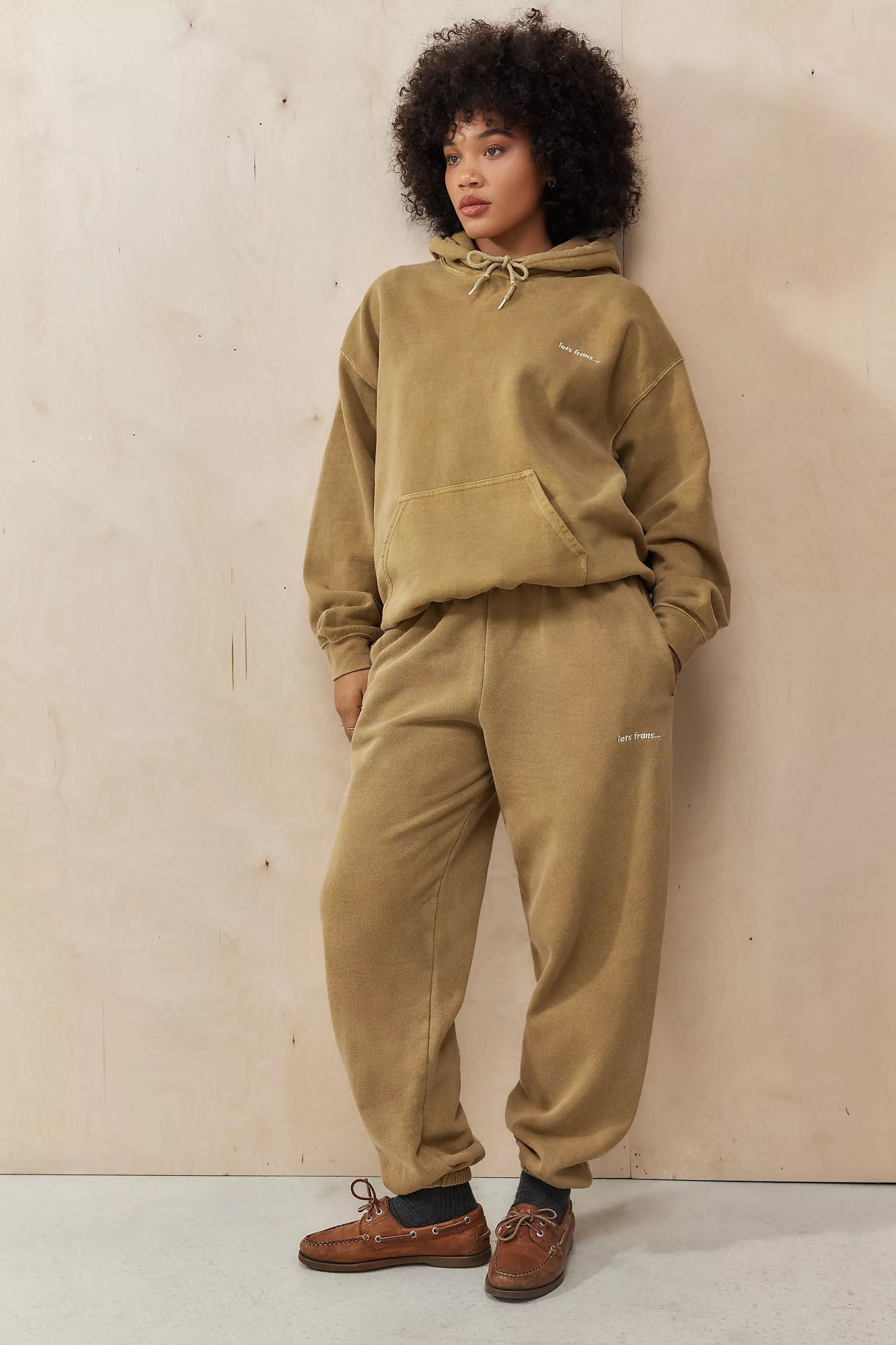Brown Iets Frans... Toffee Cuffed Joggers, , large image number 1
