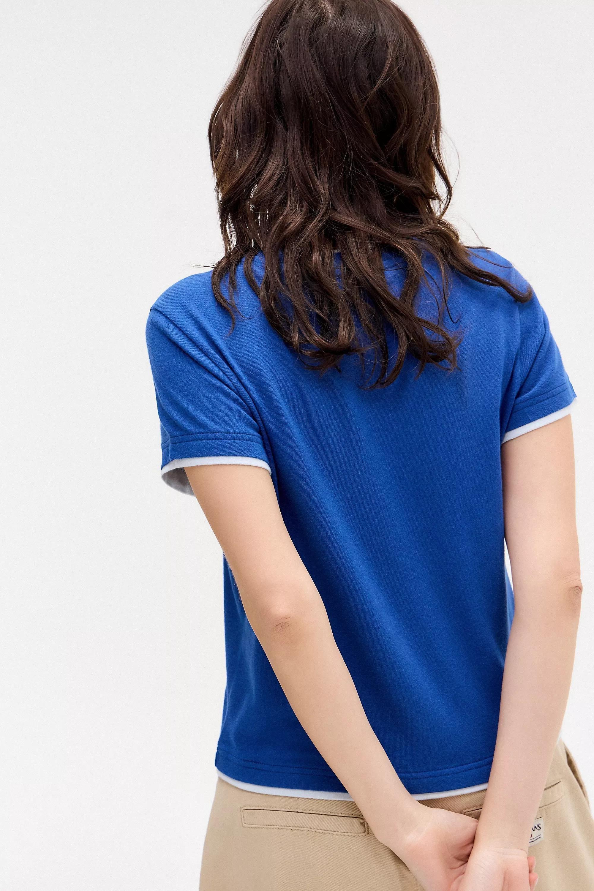 Blue Uo Double Layer T-Shirt, , large image number 3
