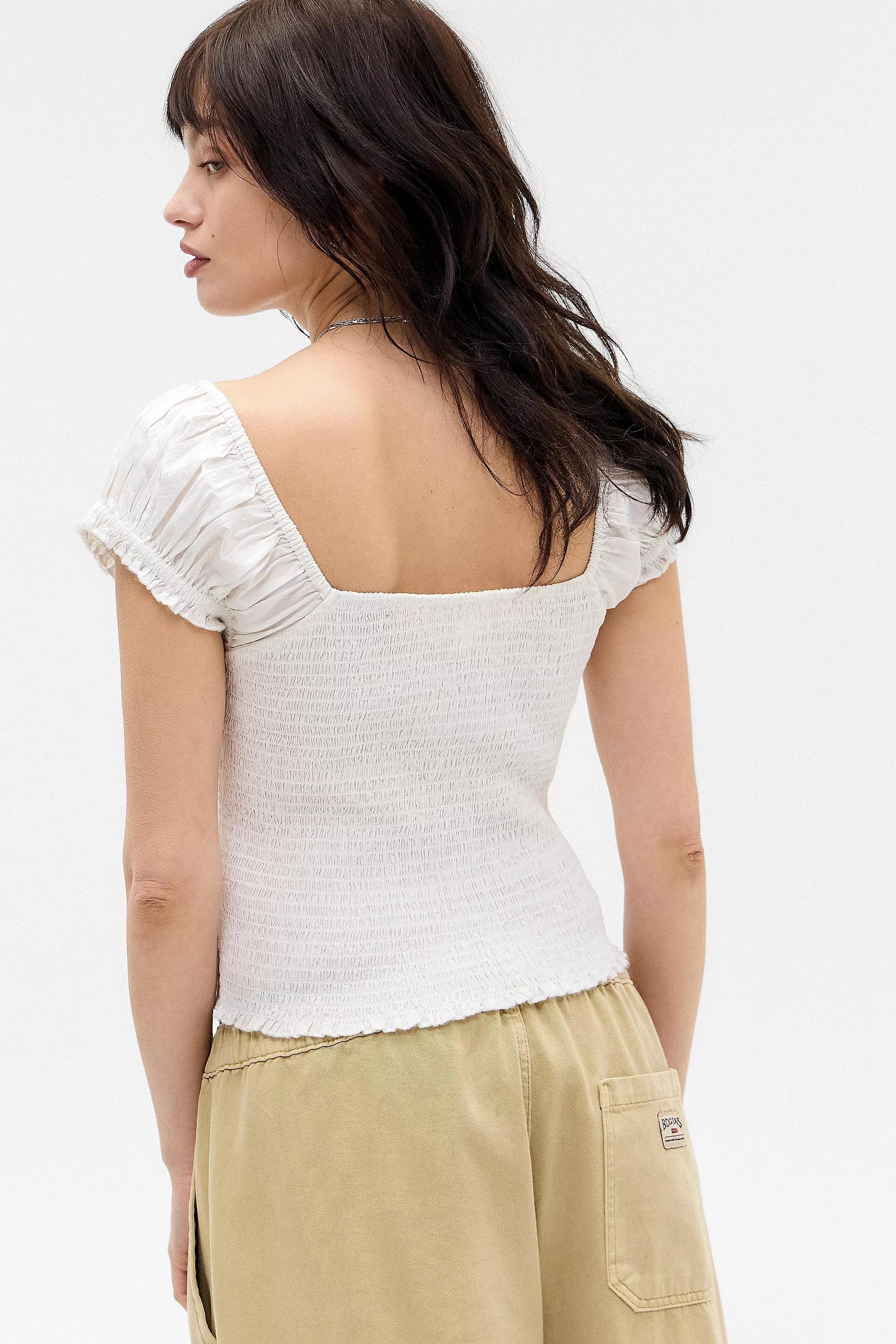 White Kimchi Blue Embroidered Blouse, , large image number 3