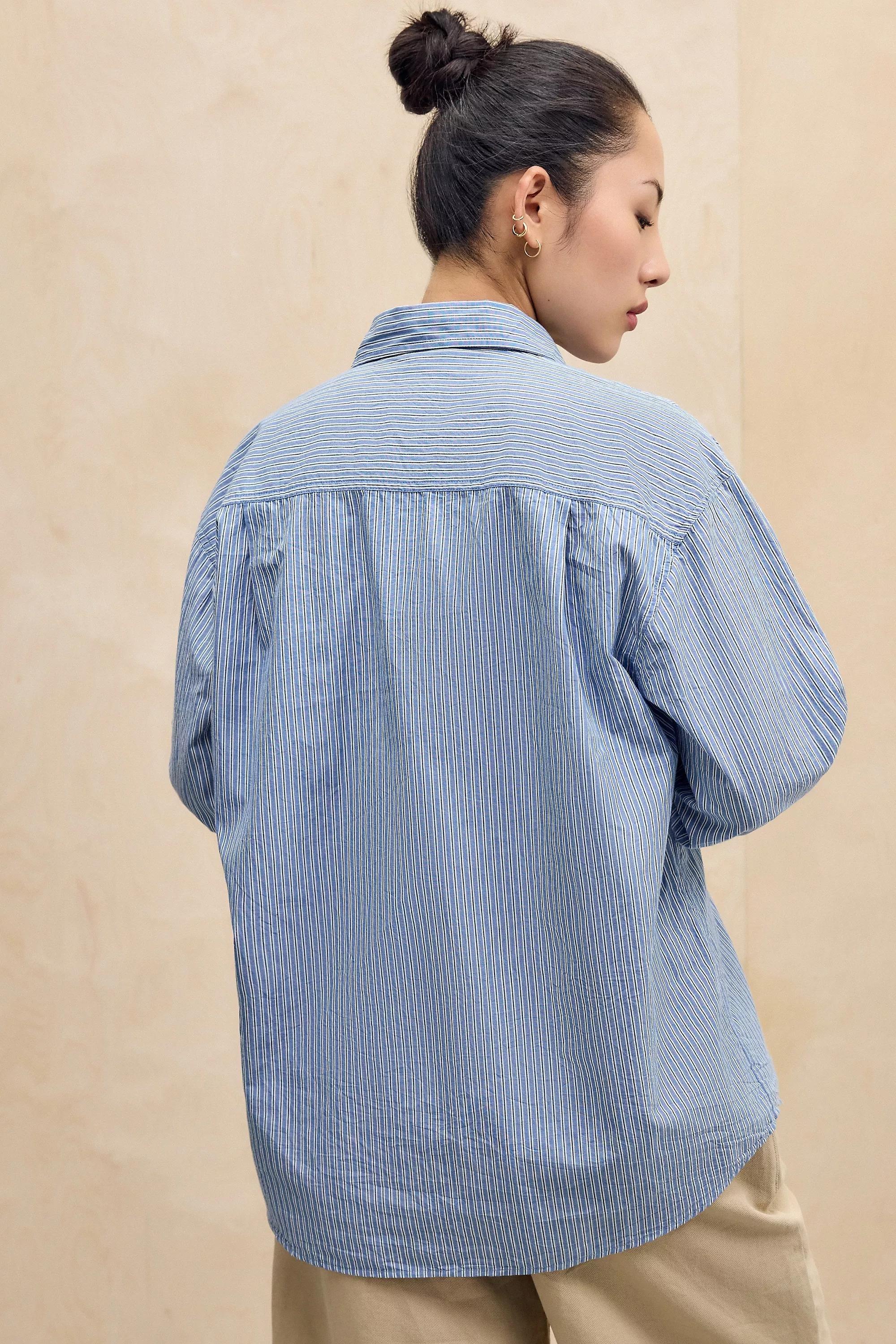 Blue Bdg Beck Stripe Shirt, , large image number 5