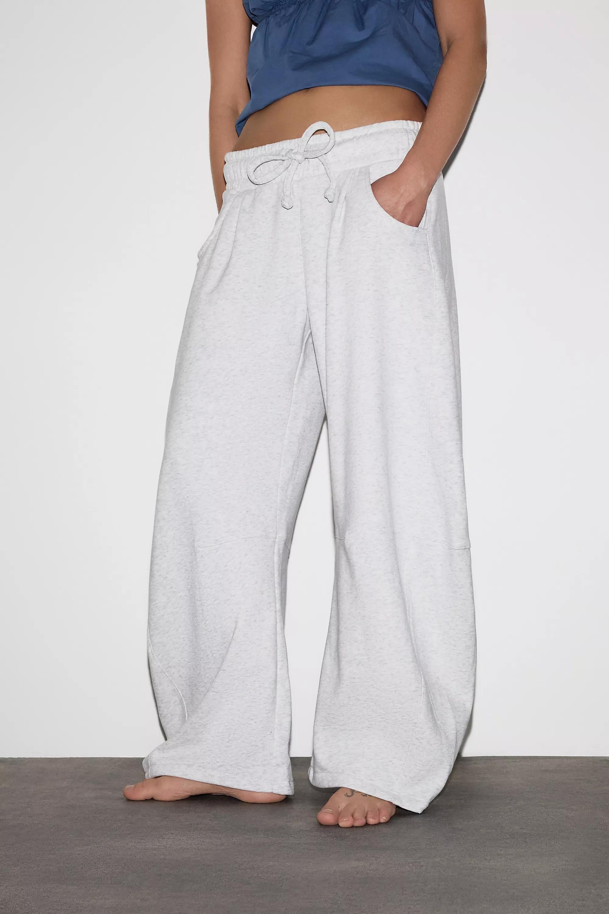 LIGHT GREY Out From Under Essential Barrel Leg Joggers, L GR, large image number 0