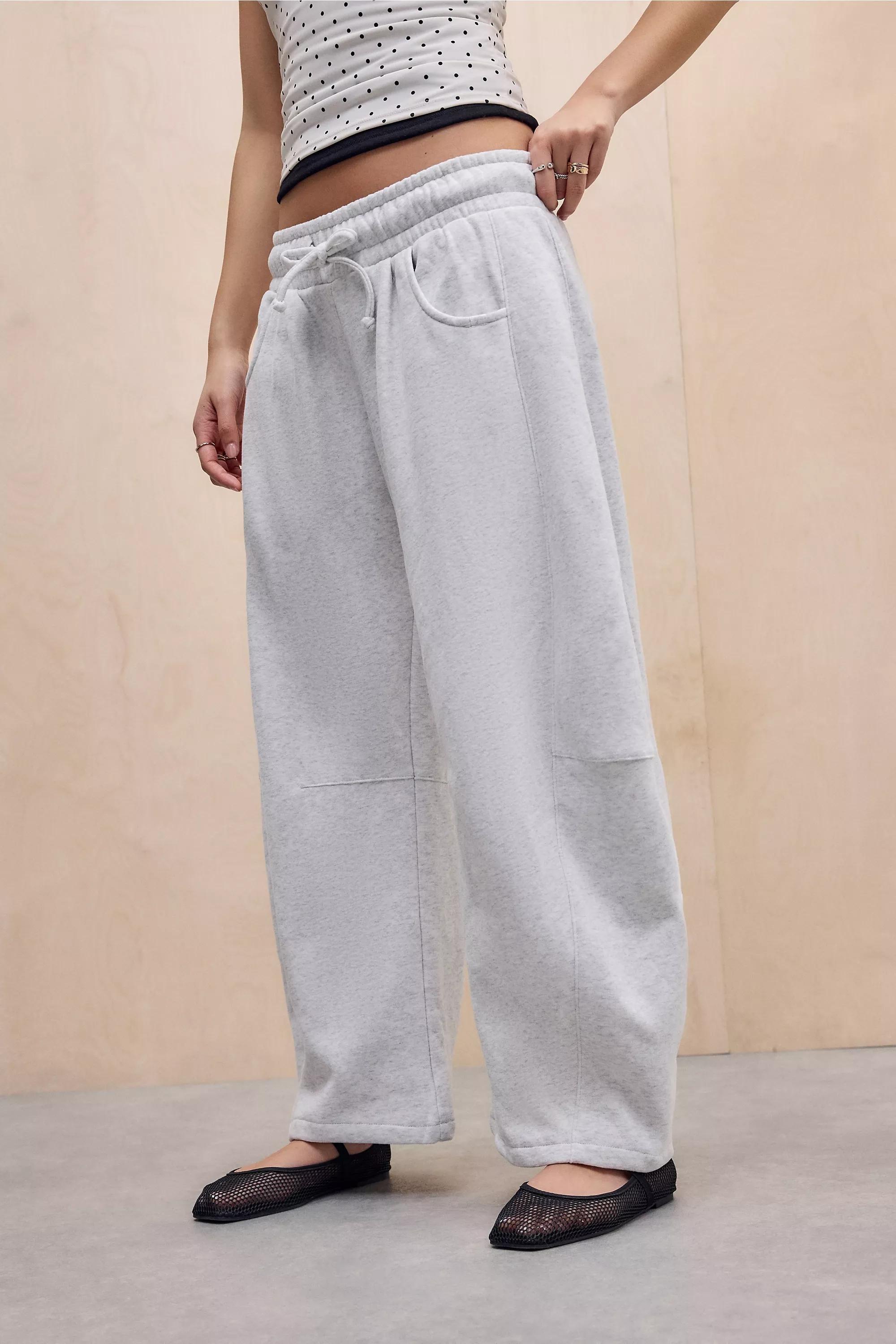 LIGHT GREY Out From Under Essential Barrel Leg Joggers, L GR, large image number 3