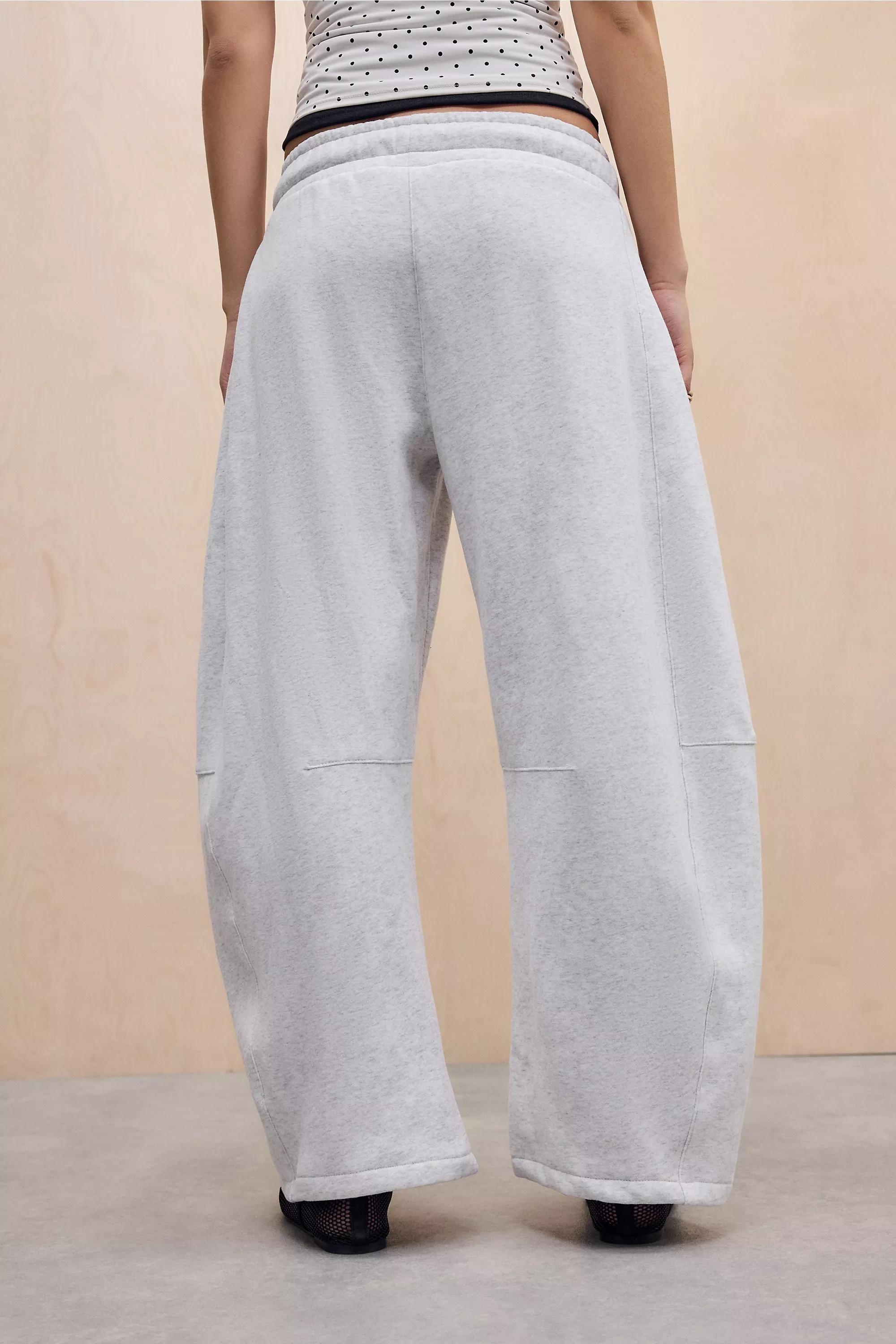 LIGHT GREY Out From Under Essential Barrel Leg Joggers, L GR, large image number 7