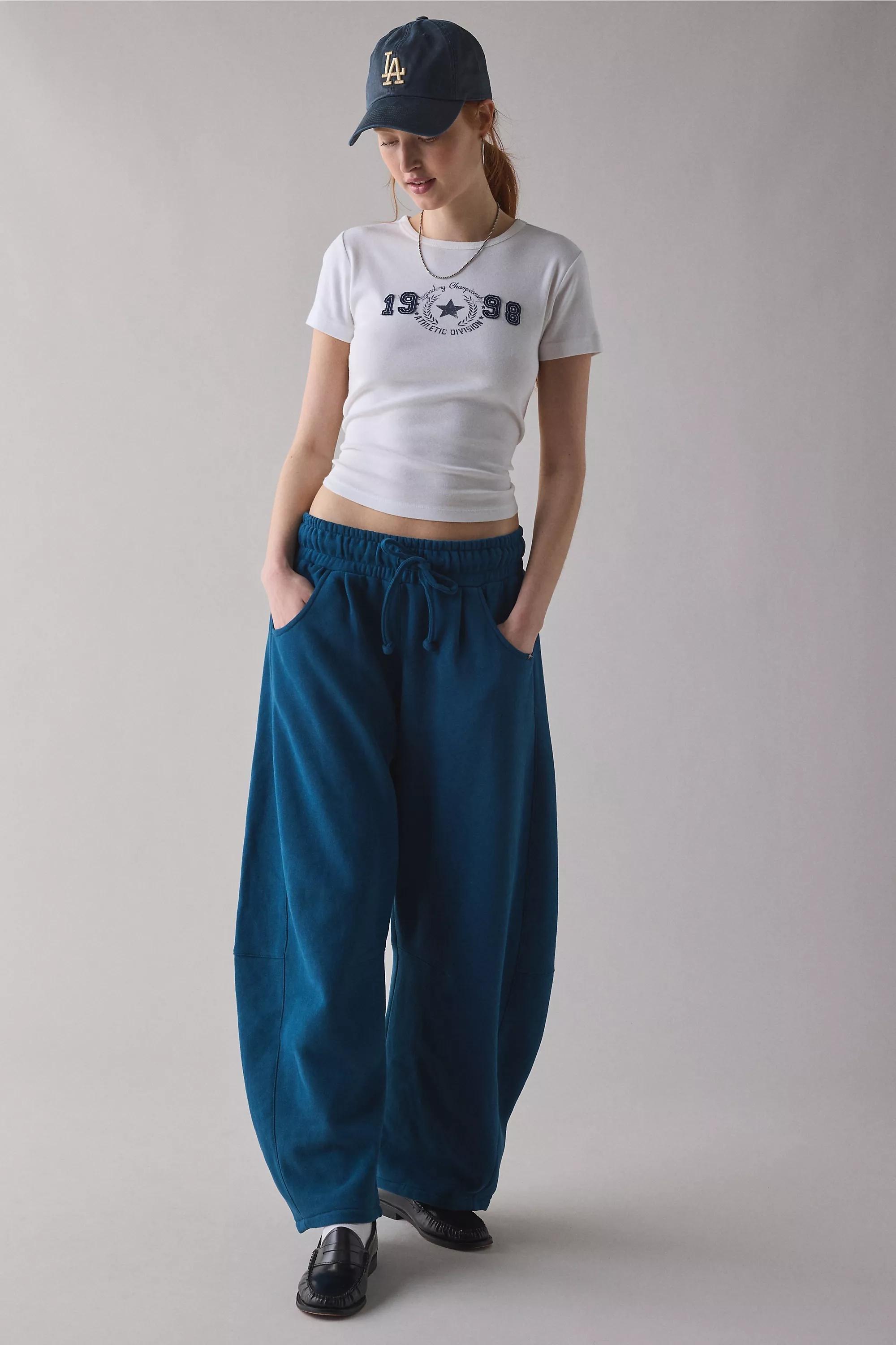 Blue Out From Under Essential Barrel Leg Joggers, , large image number 4