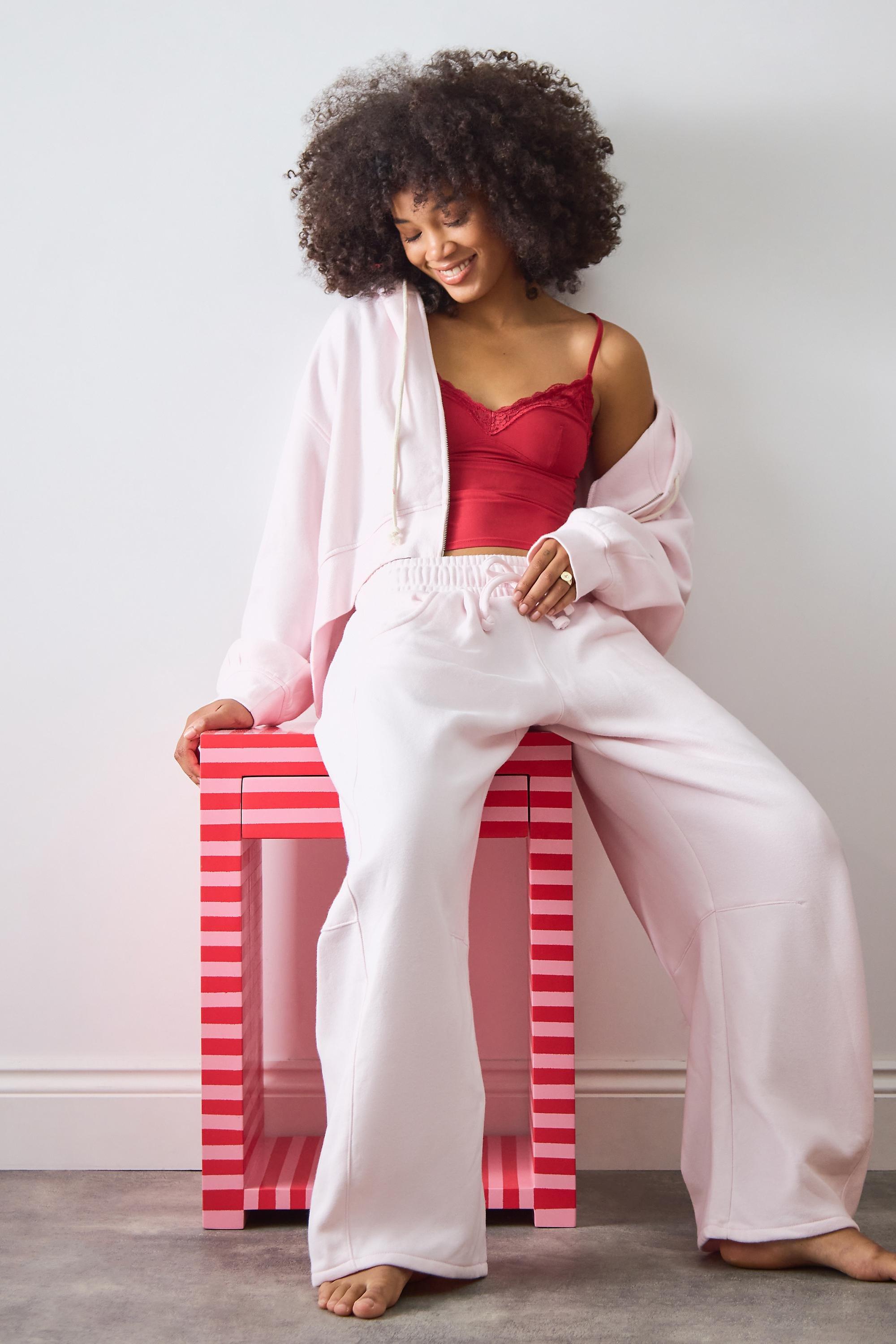 PINK Out From Under Essential Barrel Leg Joggers, PINK, large image number 0