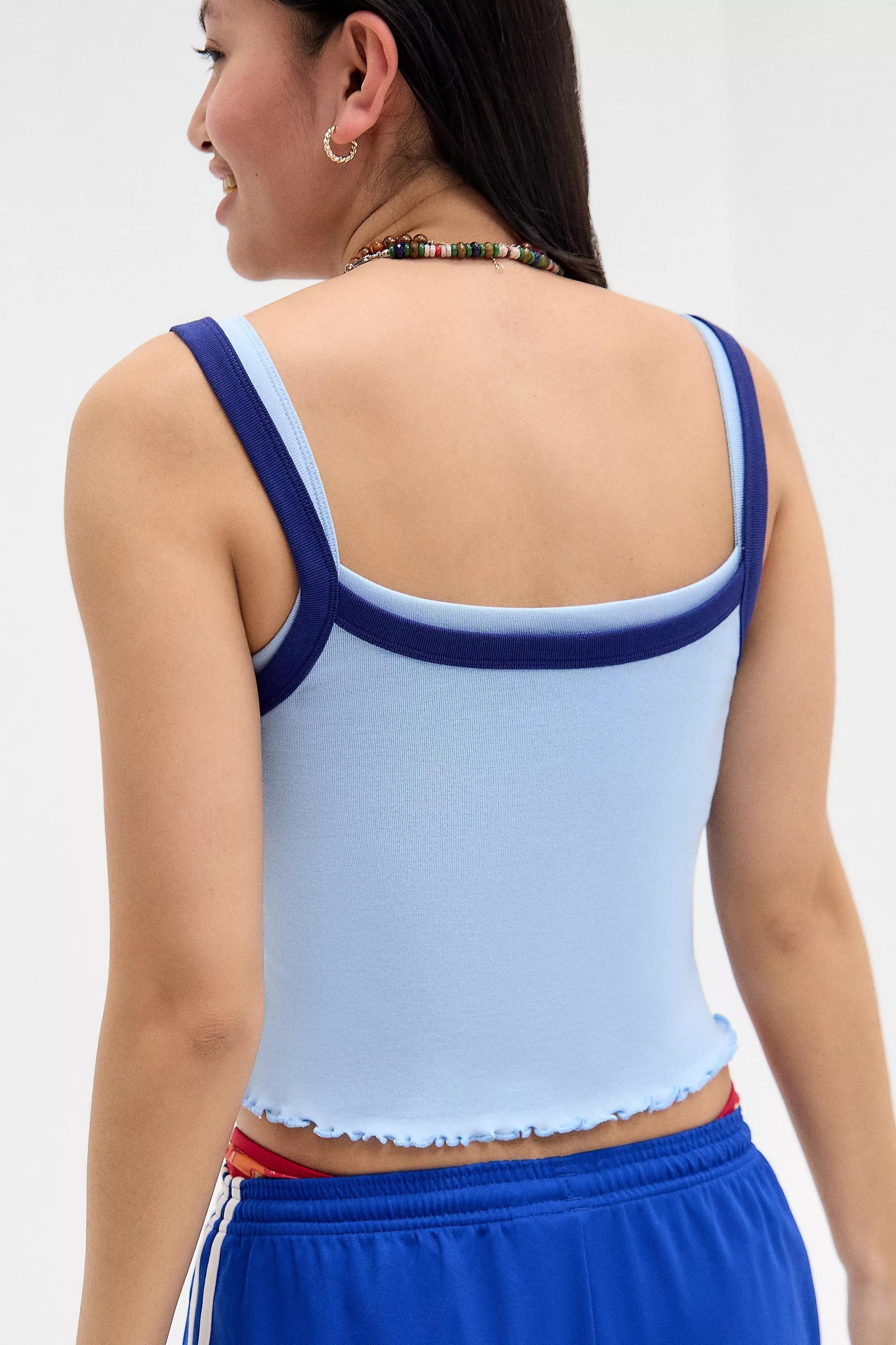 BLUE Roxy UO Exclusive Double Layer Cami, BLUE, large image number 3