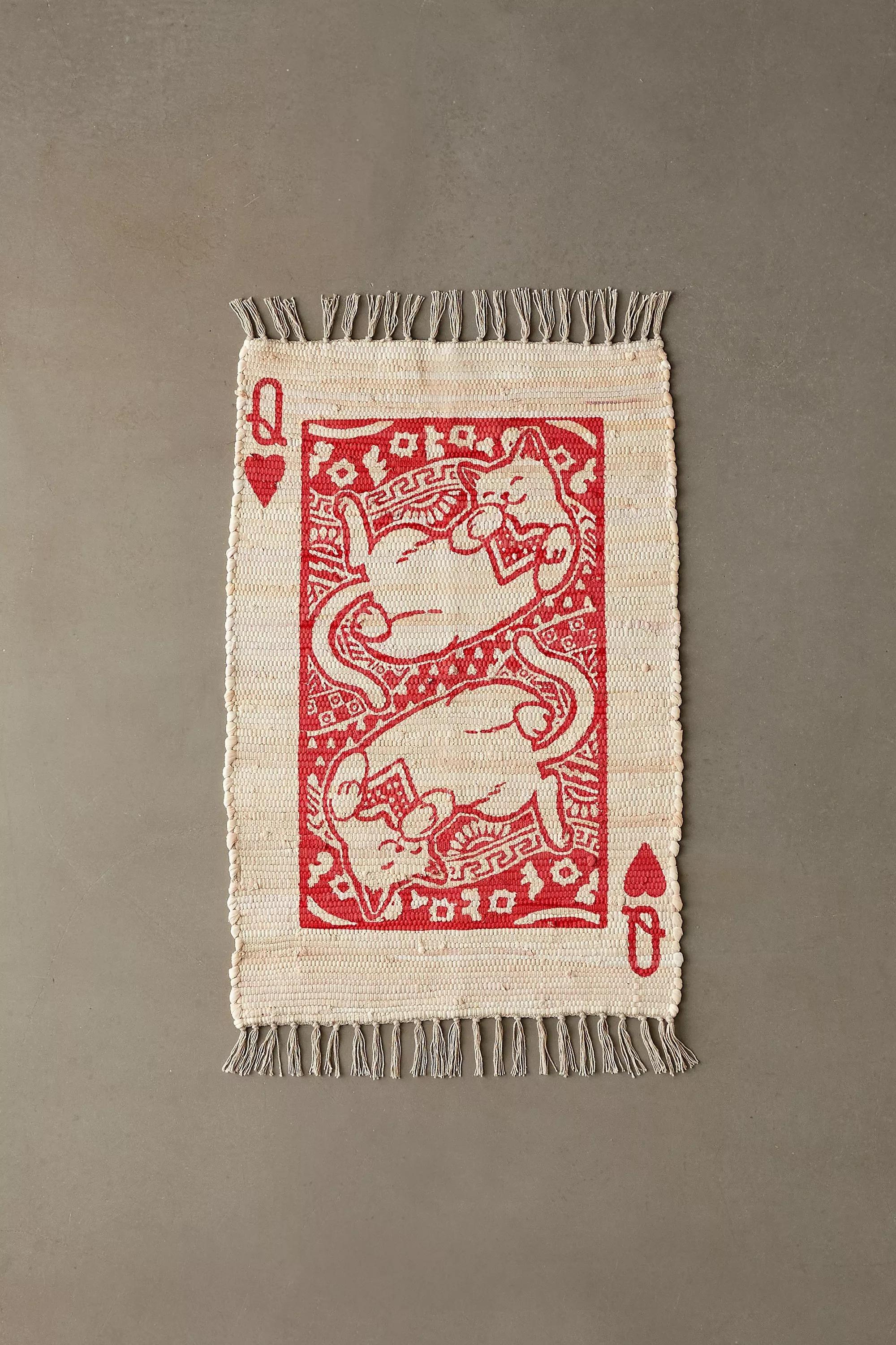 Red Queen Of Cats 2X3 Rug, RED, large image number 0