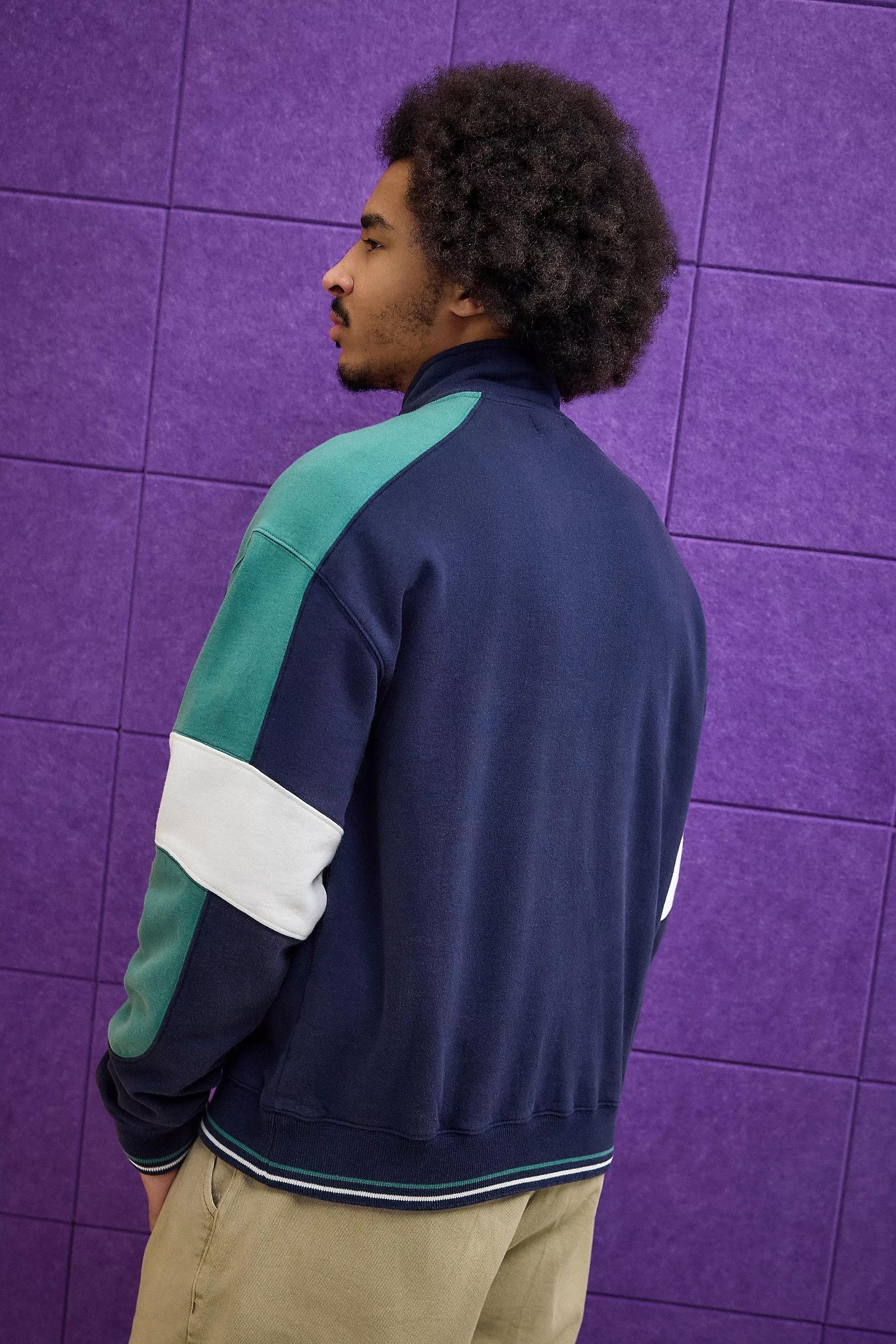 Navy Iets Frans... Panel Mock Neck Pullover, , large image number 3