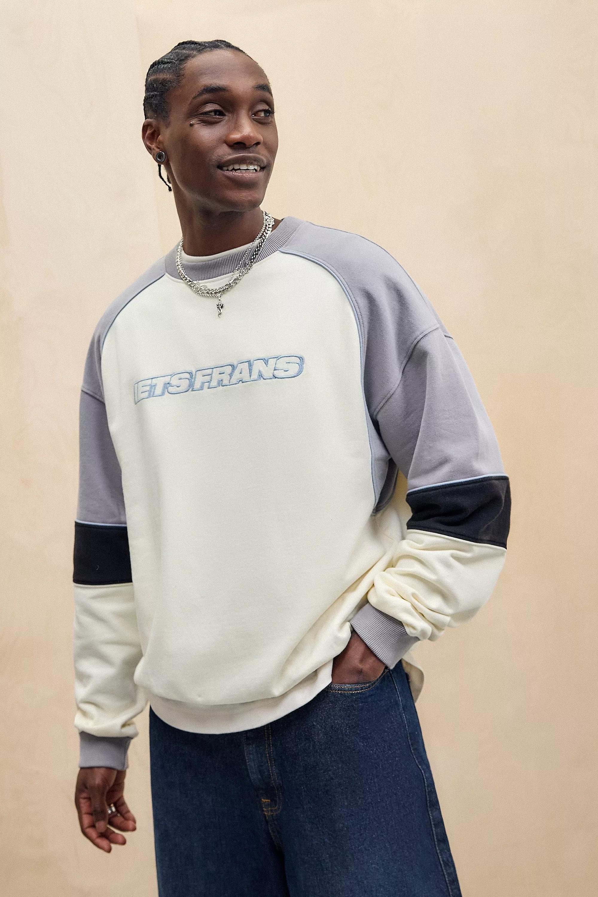 Cream Iets Frans... Koenji Panel Sweatshirt, , large image number 1
