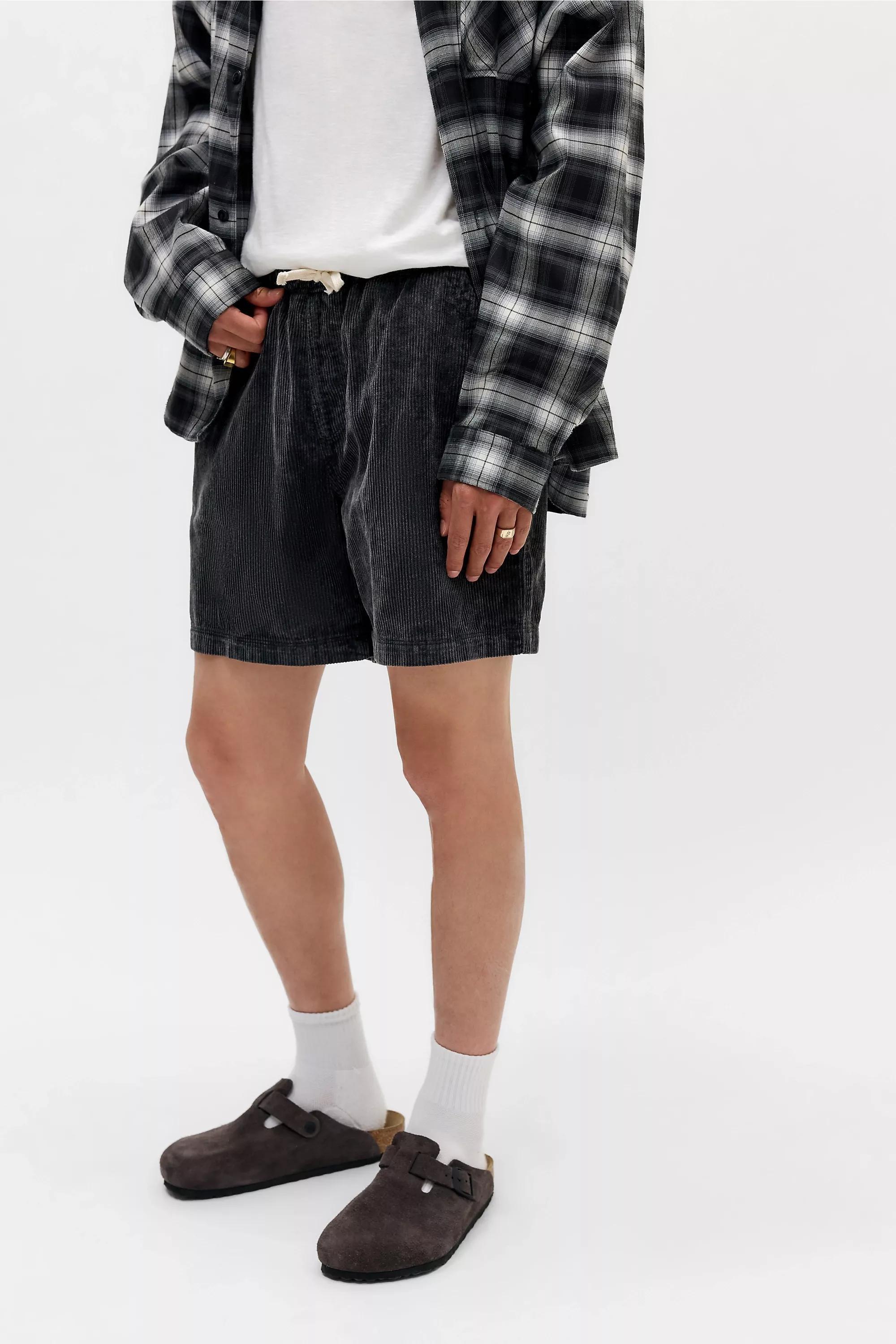 Black Bdg Corduroy Shorts, , large image number 1