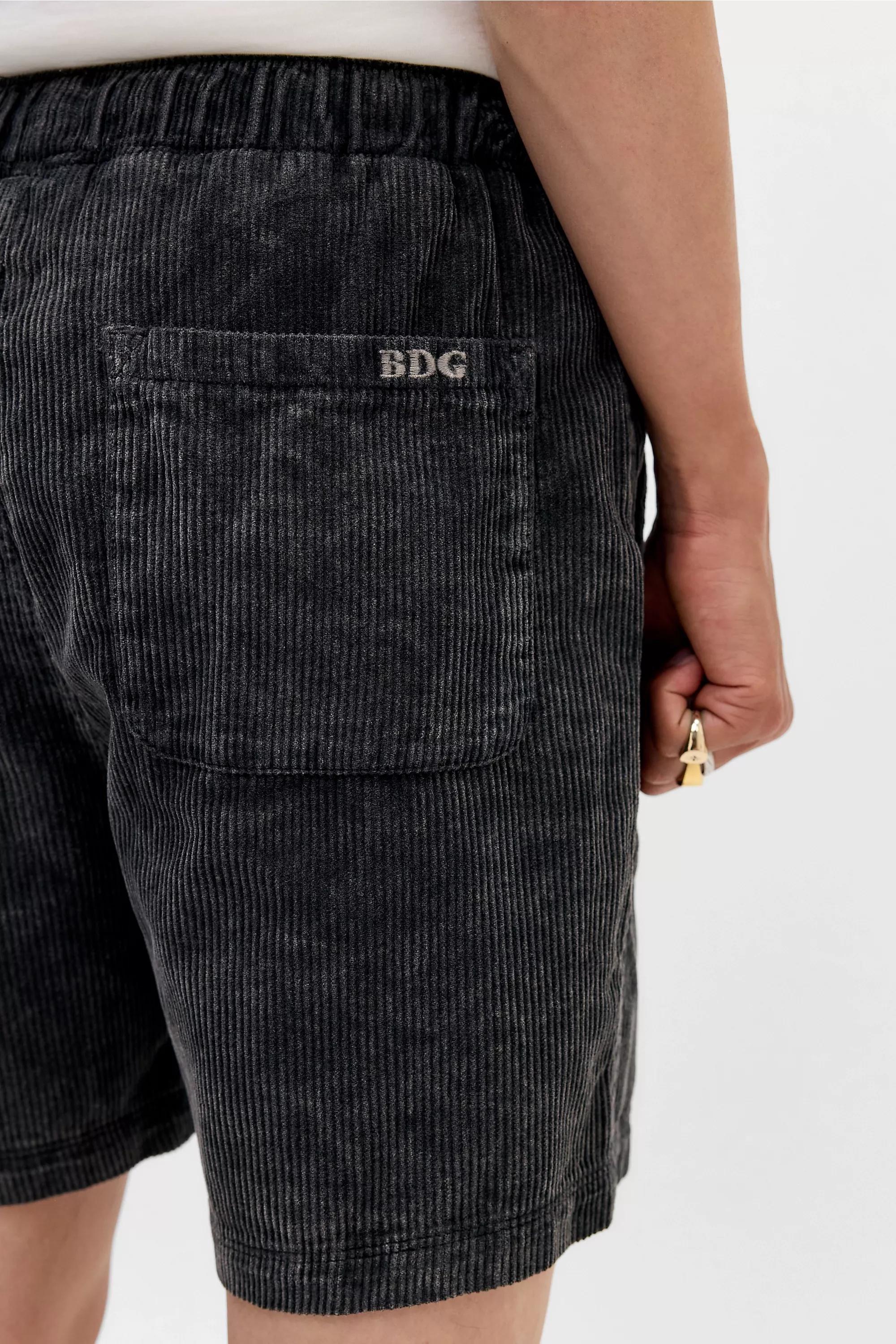 Black Bdg Corduroy Shorts, , large image number 3