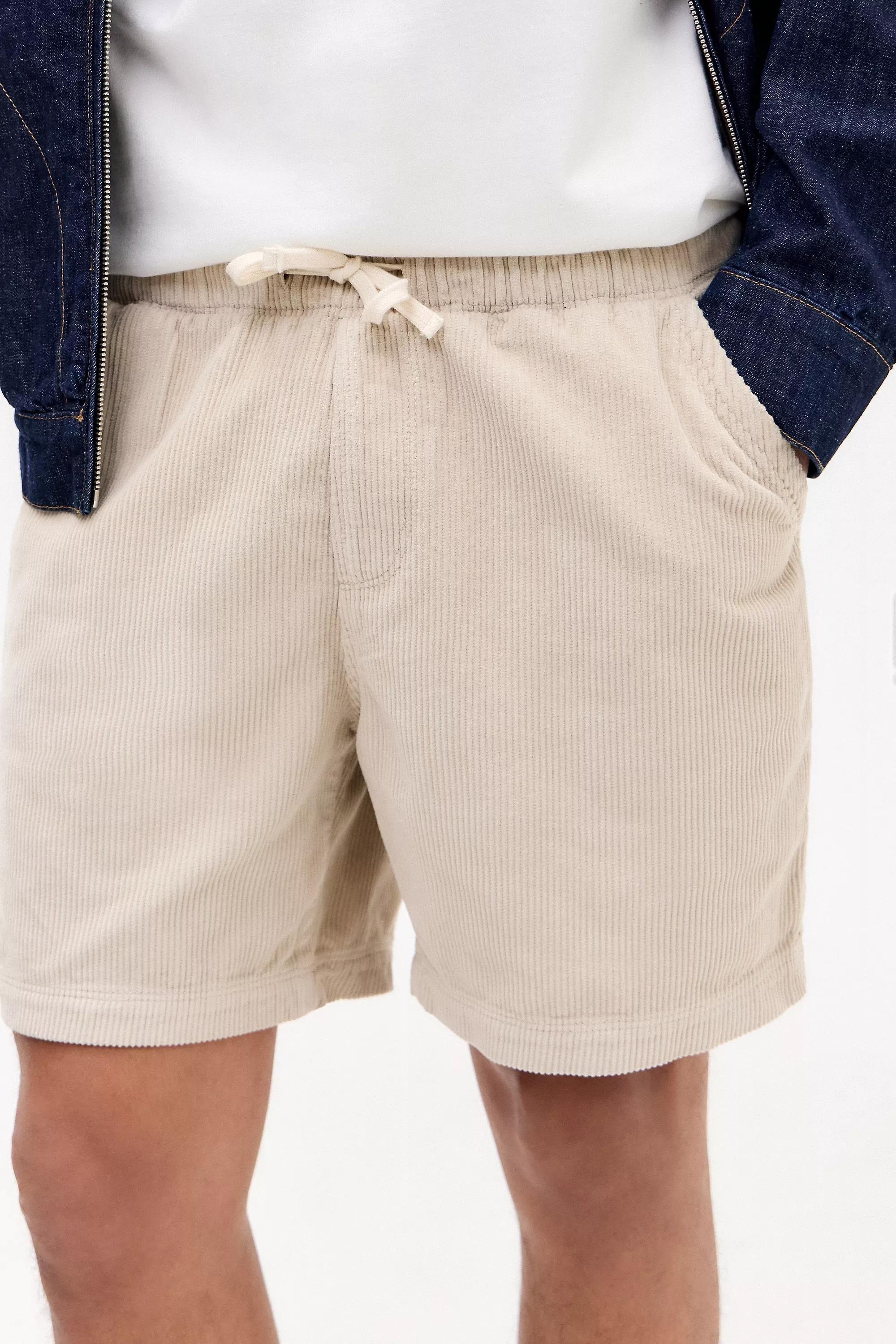 Creme Bdg Corduroy Shorts, , large image number 2