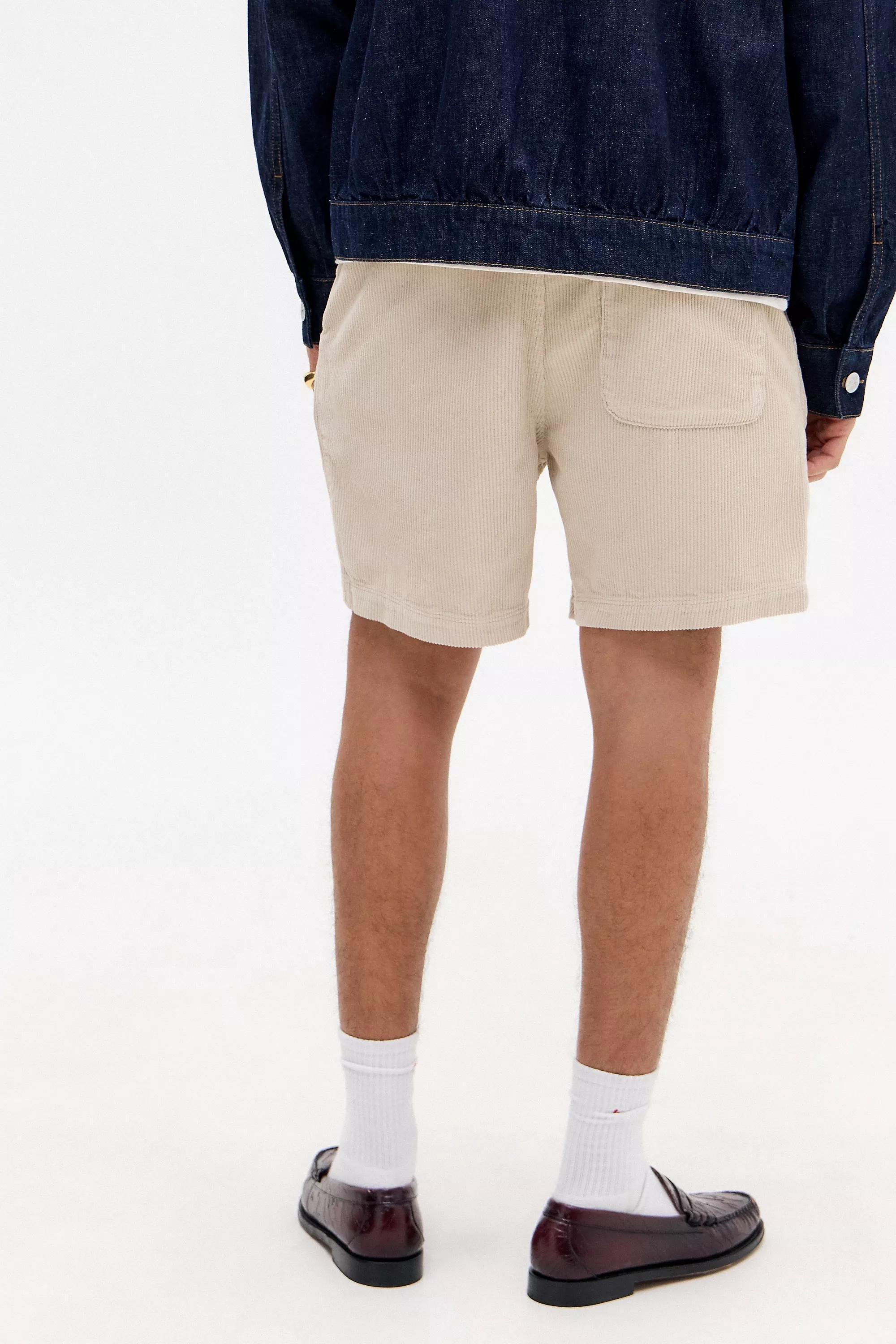 Creme Bdg Corduroy Shorts, , large image number 3