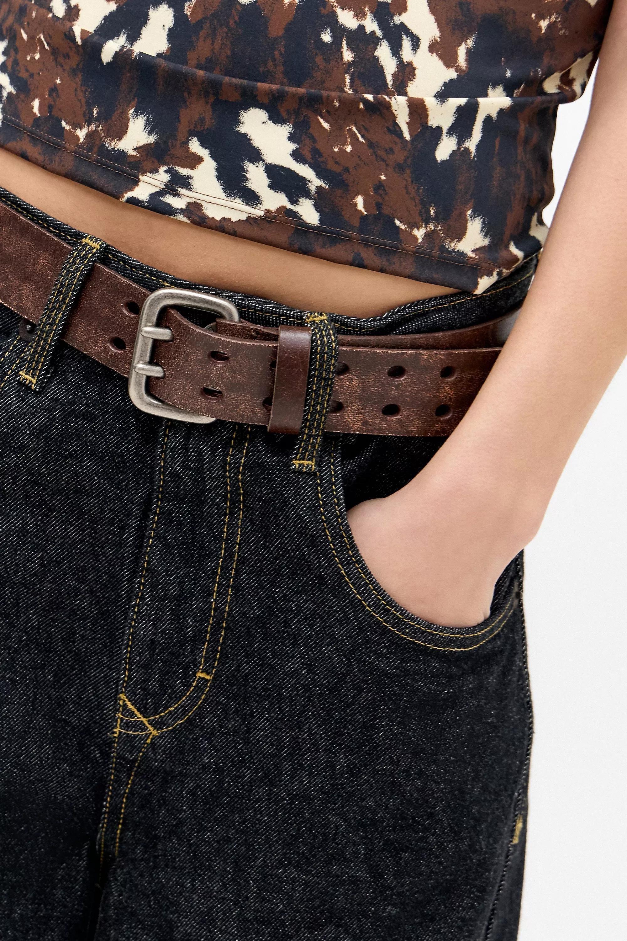 Brown UO Sadie Leather Buckle, , large image number 0