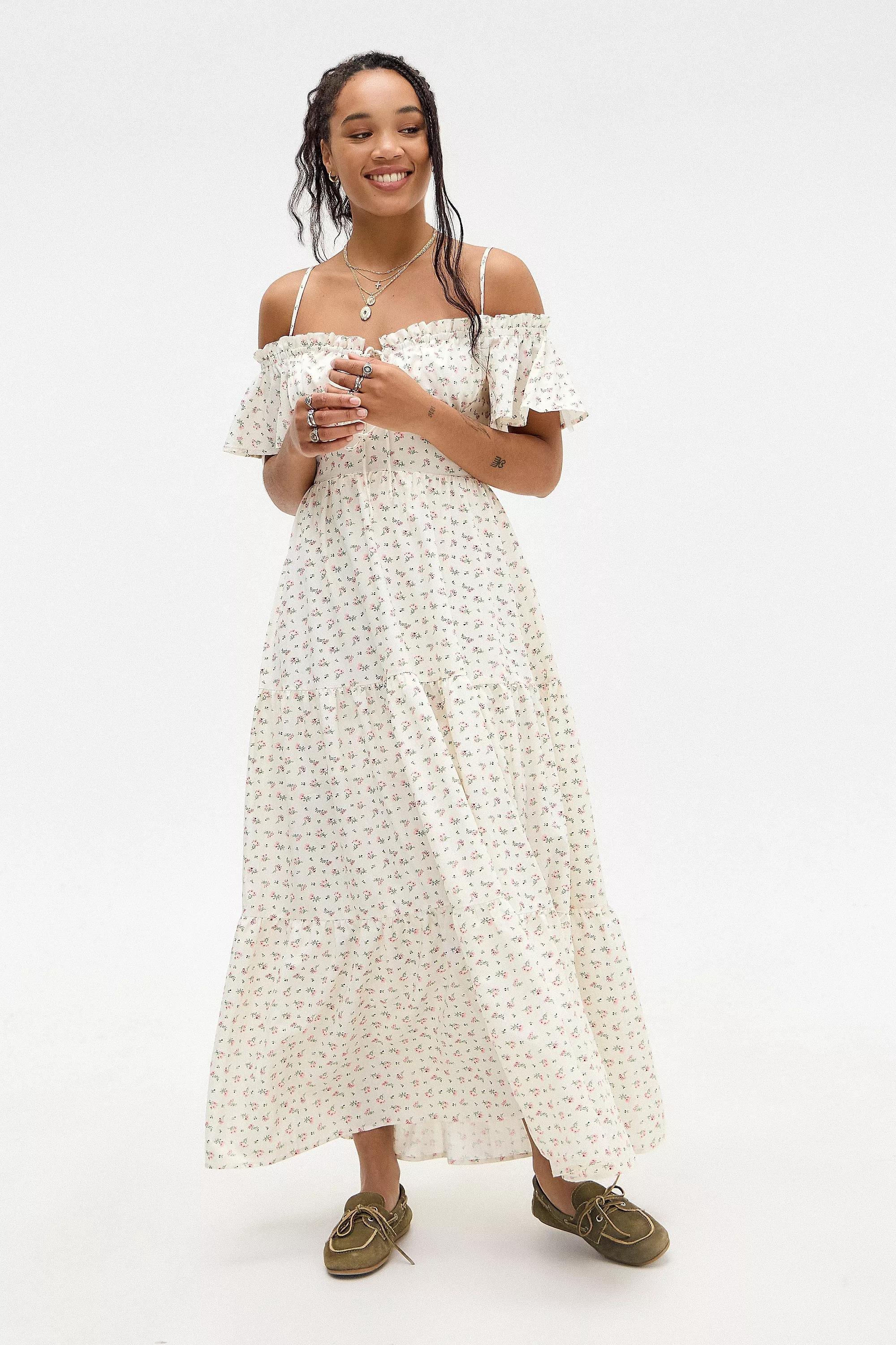 Pink Kiss The Sky Uo Exclusive Rose Maxi Dress, , large image number 1