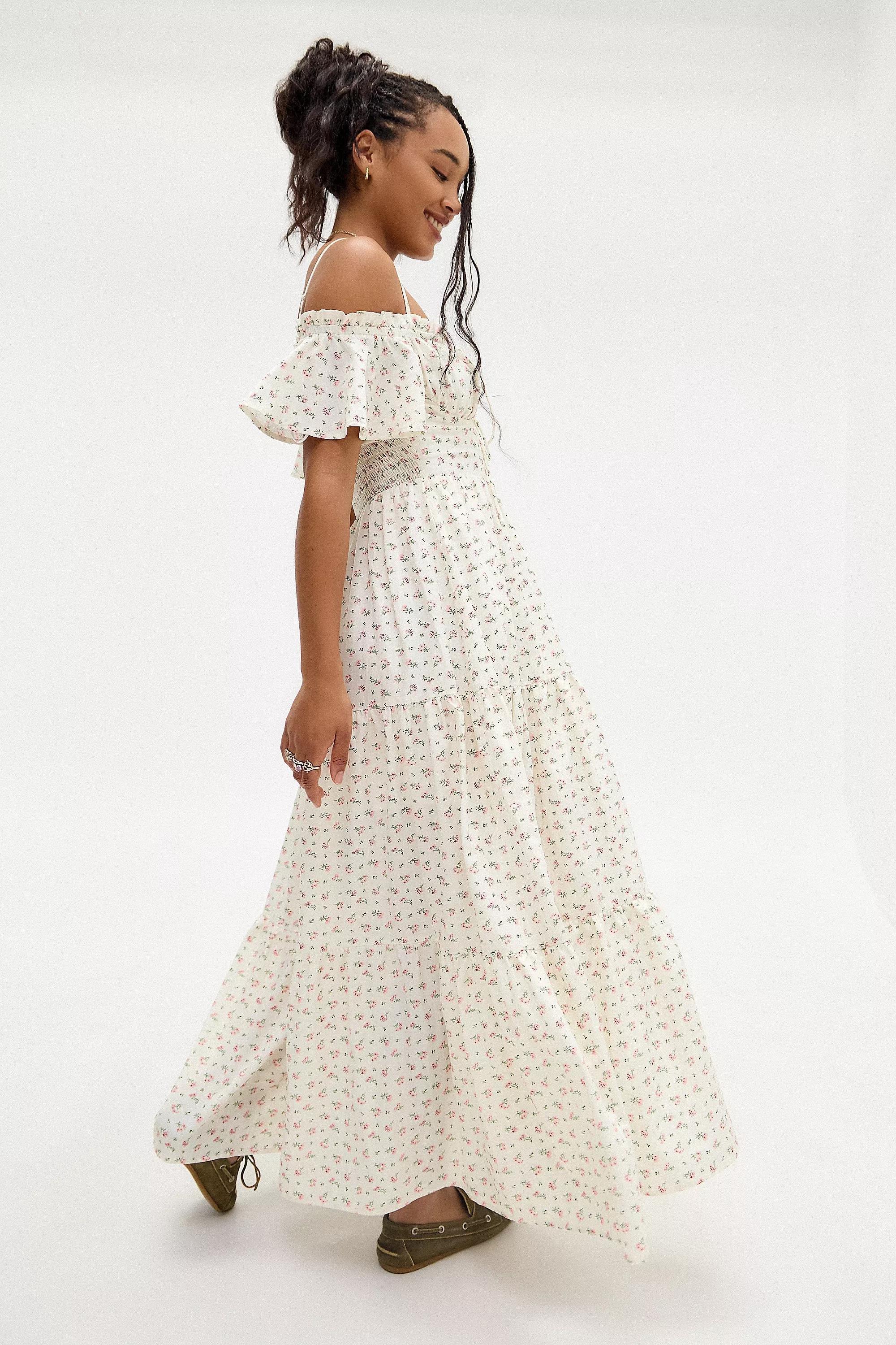 Pink Kiss The Sky Uo Exclusive Rose Maxi Dress, , large image number 4