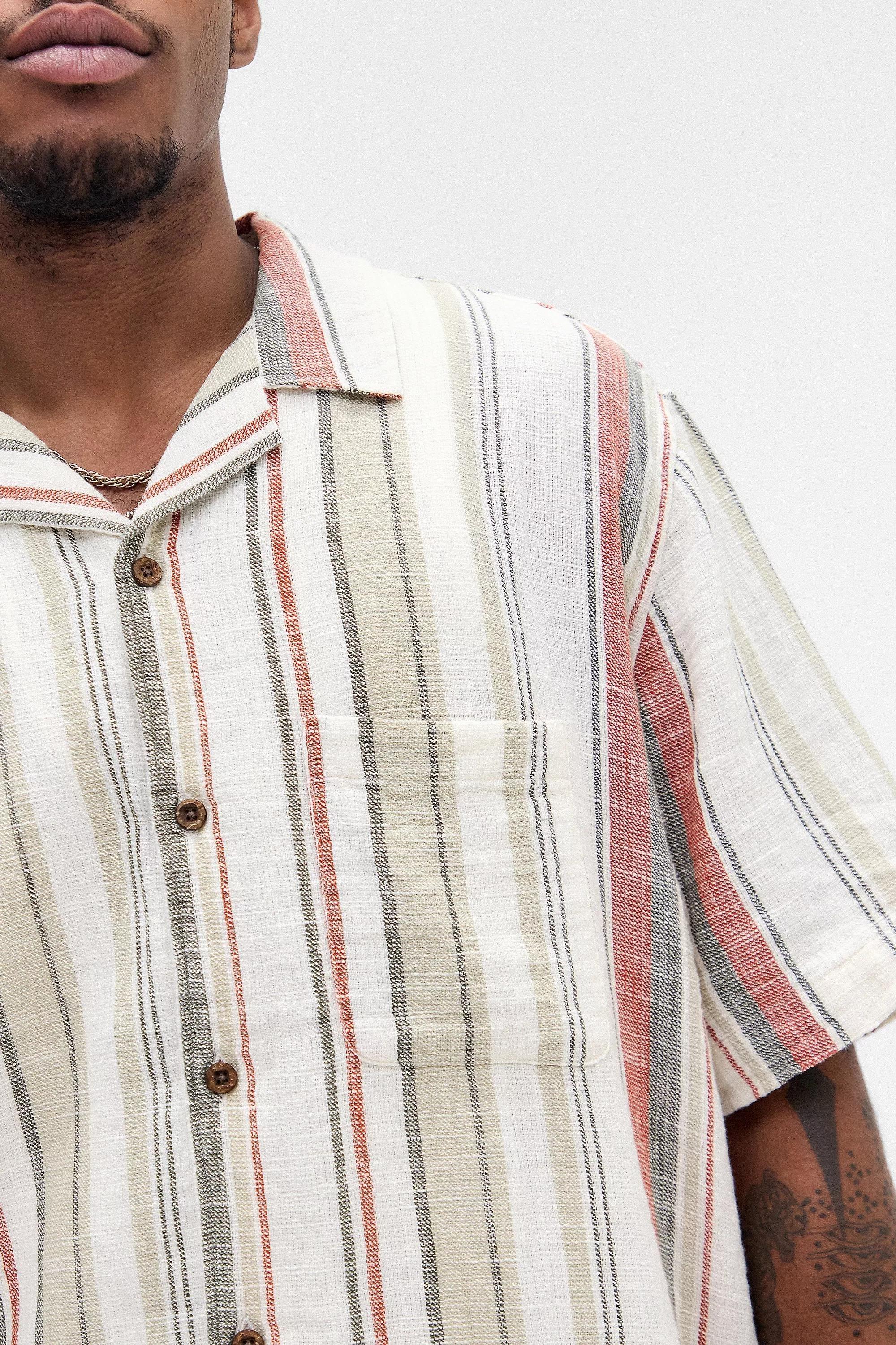 Red Pattern Bdg Nico Multi-Stripe Shirt, , large image number 2